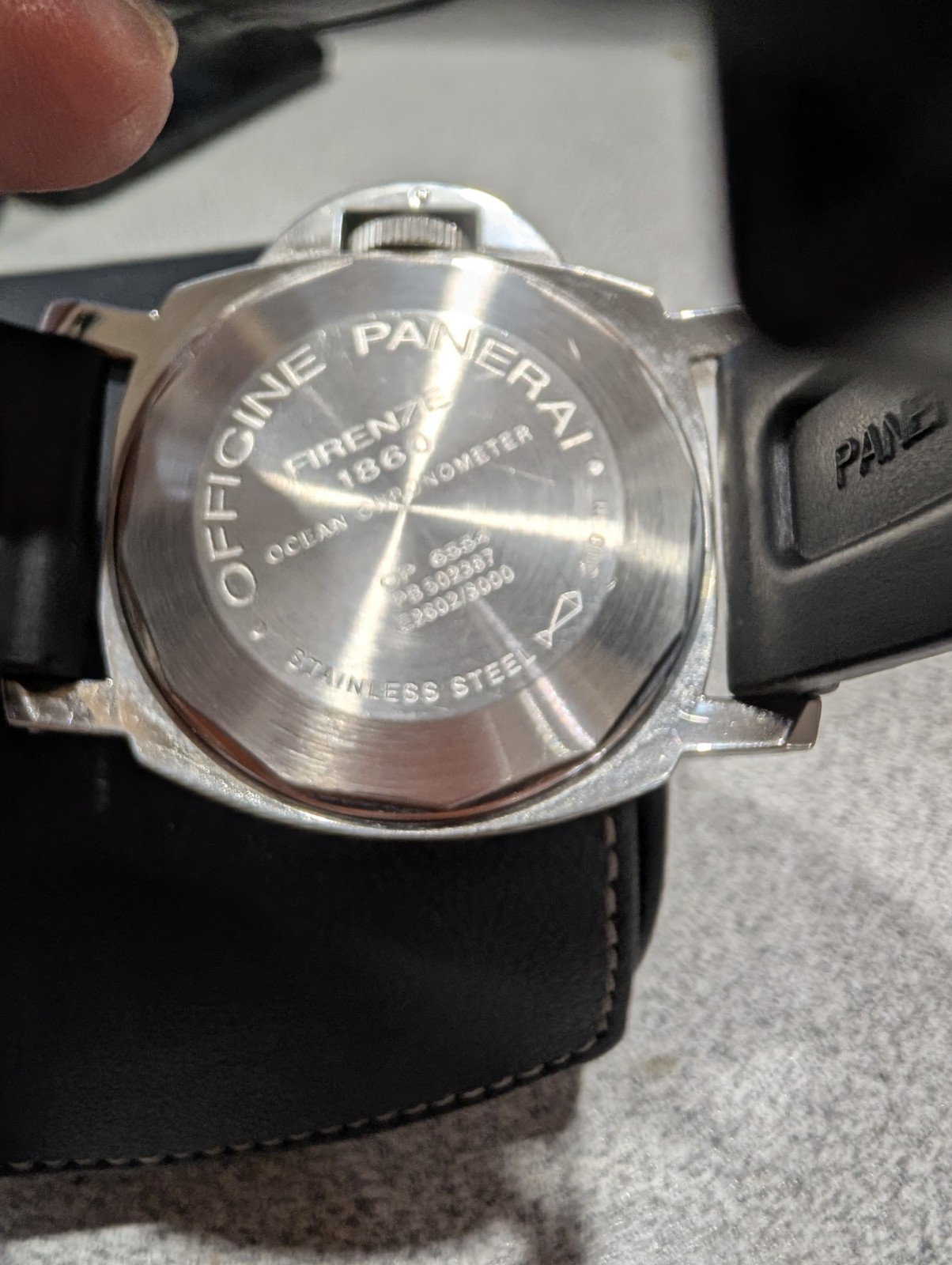 Panerai Luminor GMT 44mm Automatic Black Dial Rubber Strap w/ Box