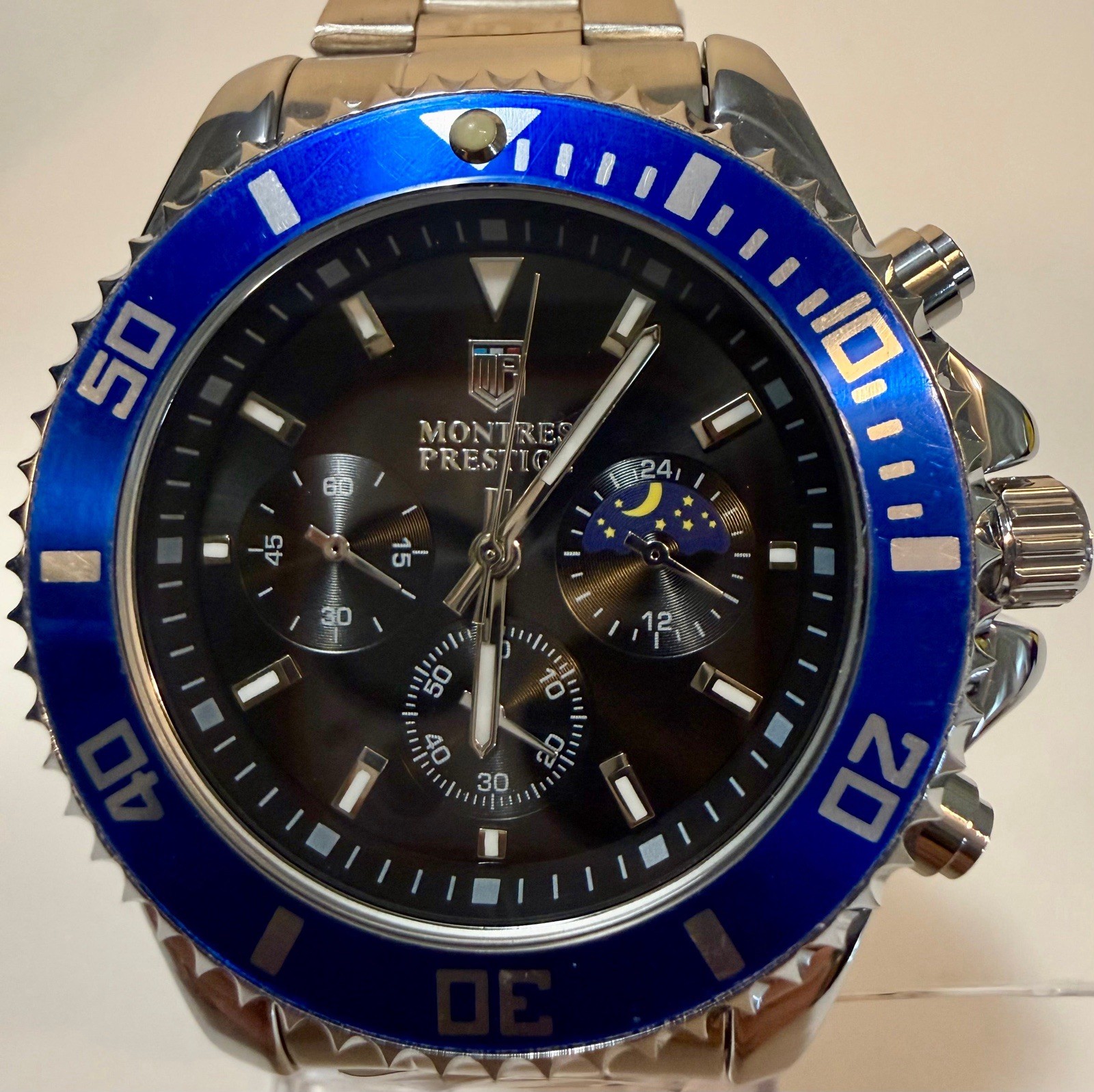 MONTRES PRESTIGE X INVICTA MPW-0089 QUARTZ 42MM CHRONOGRAPH LOOK 30M DRESS NB