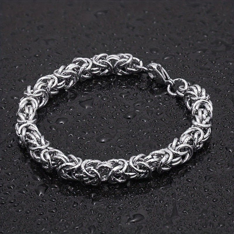 Bracelet Titanium Steel Cable Chain Women Men 8mm Width 7.5″ Length Bracelet