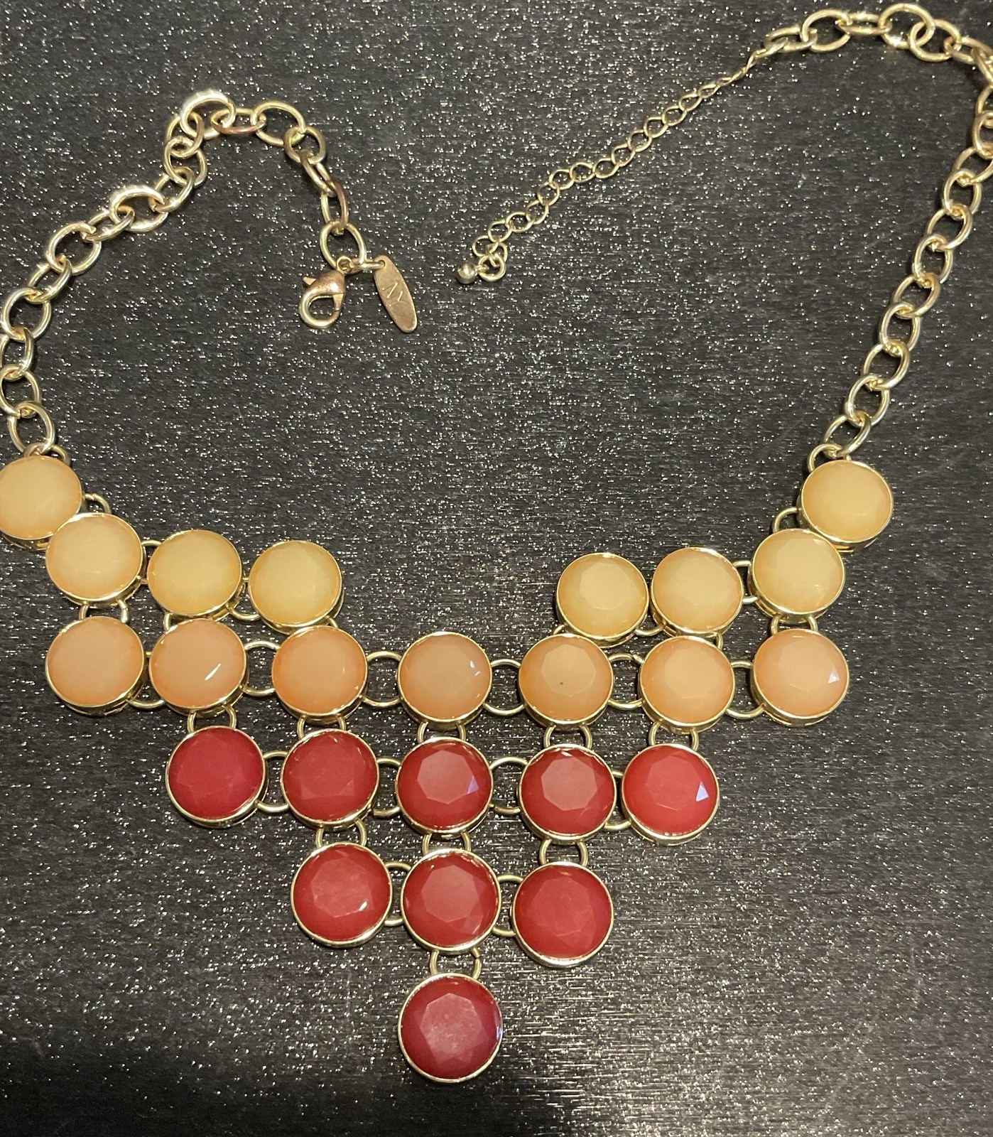 NY & CO. Beautiful Gold Tone Chain With Cascading Jewel Necklace # 177