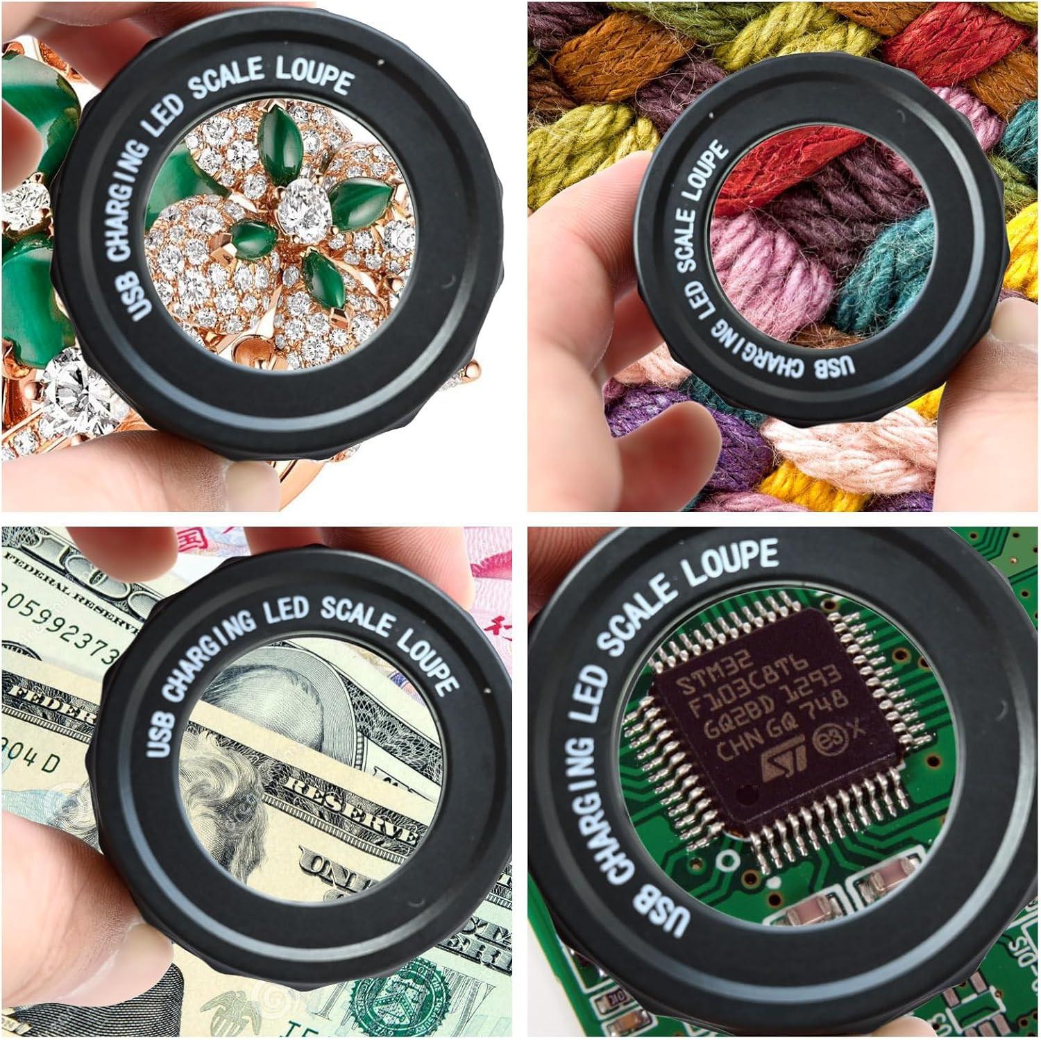 30X Loupe Magnifier Eye Loops Magnifying Glass Jewelry Coin Supplies | 30X,USB R