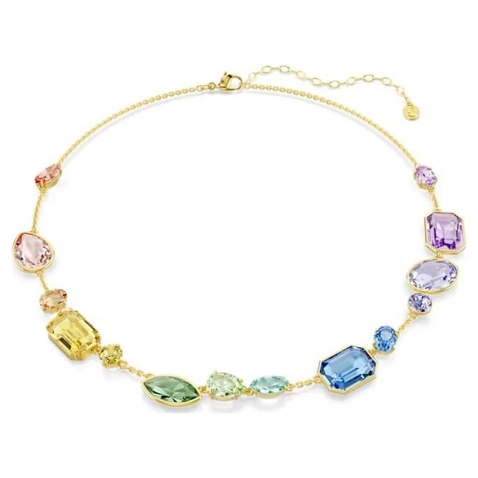 Swarovski Sparkling, gold-plated color Gema necklace