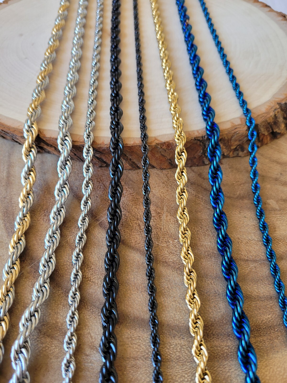 Stainless Steel Rope Chain Necklace – Stainless Steel Rope Chain Biker Necklace