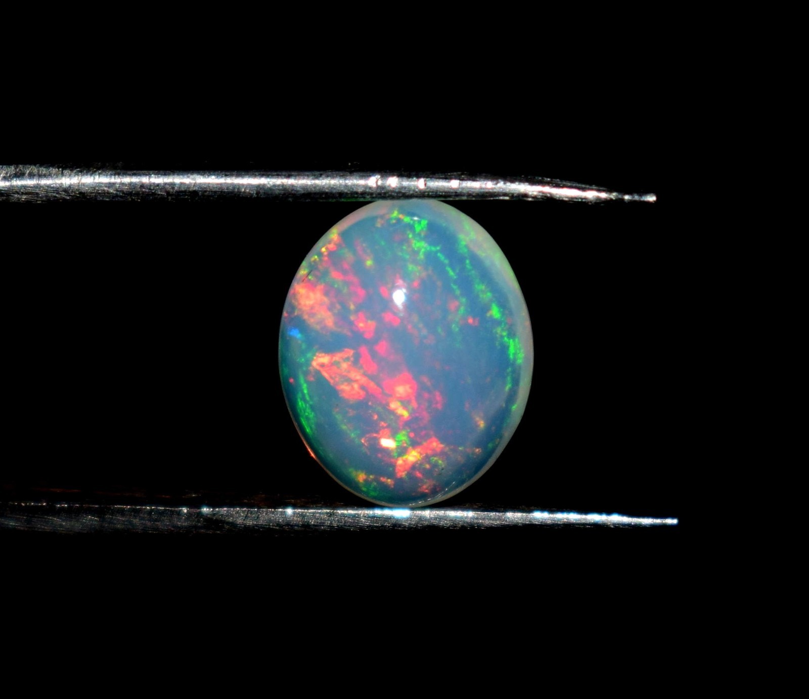 Natural Ethiopian Wello Fire Opal Cabochon Gemstone 7X9mm Loose AAA 02