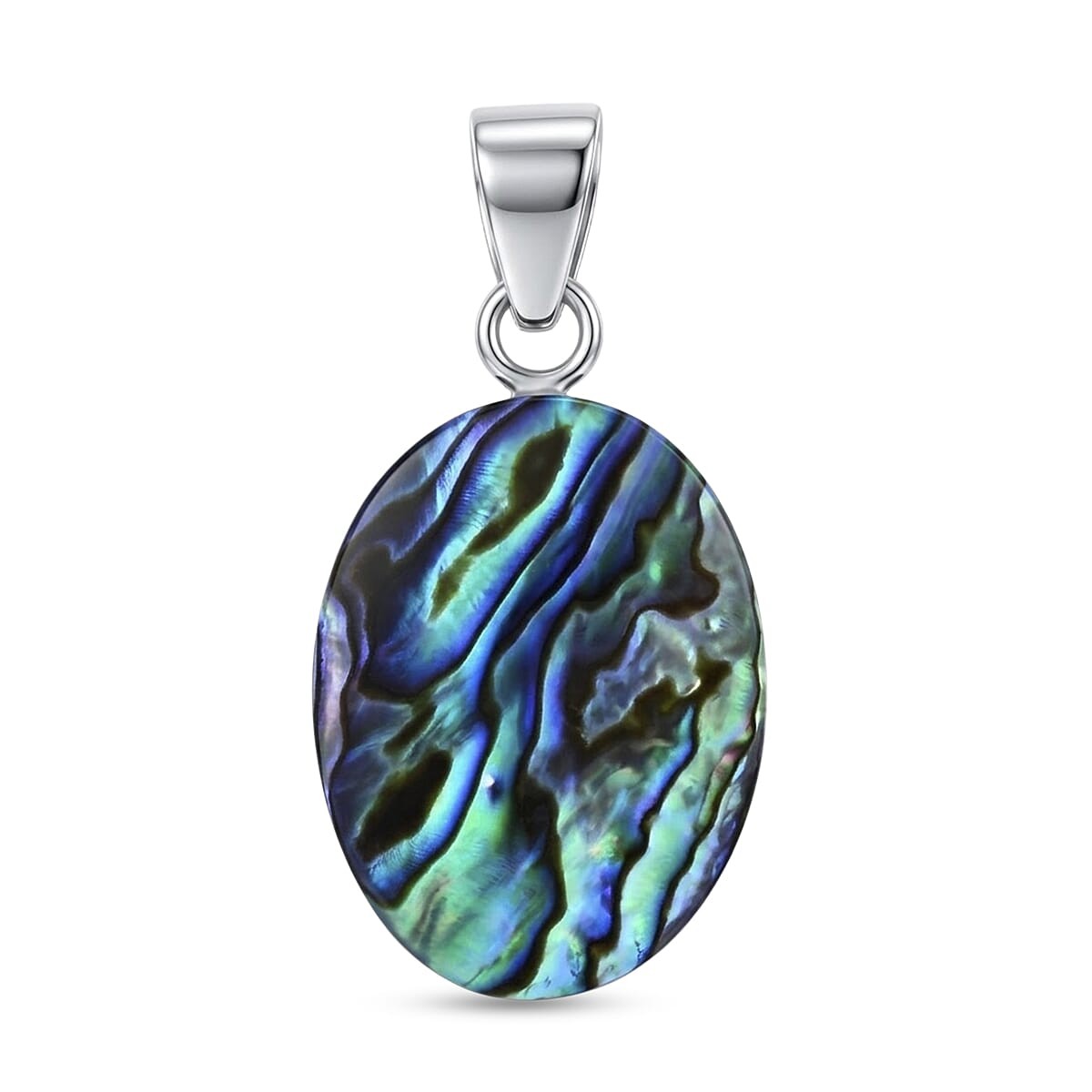 Abalone Shell Pendant without Chain in Sterling Silver