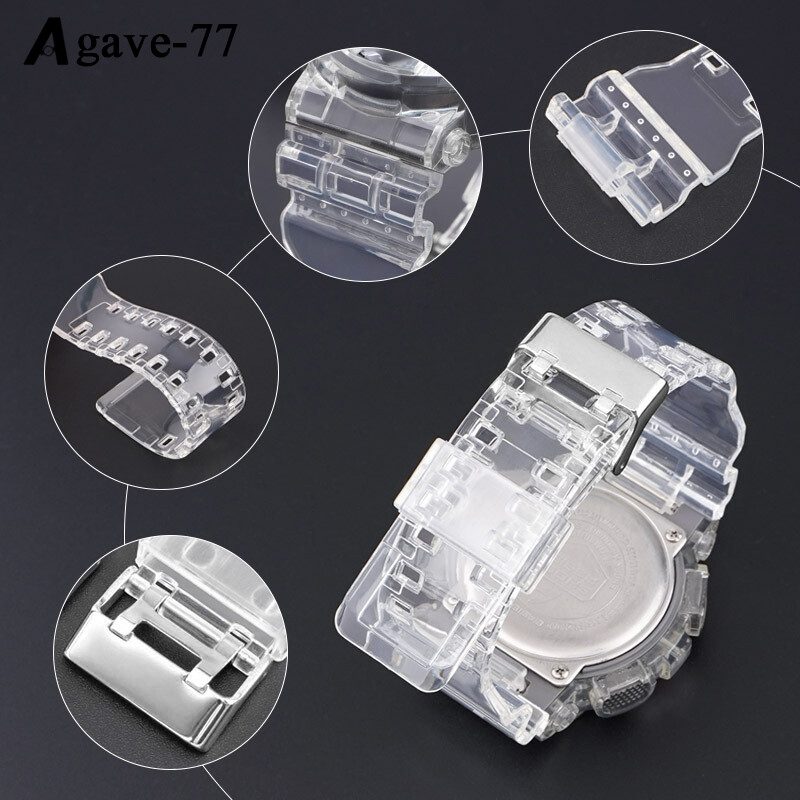 Transparent Waterproof Watch Band +Case Cover For Casio G-Shock GA-100/GA-110