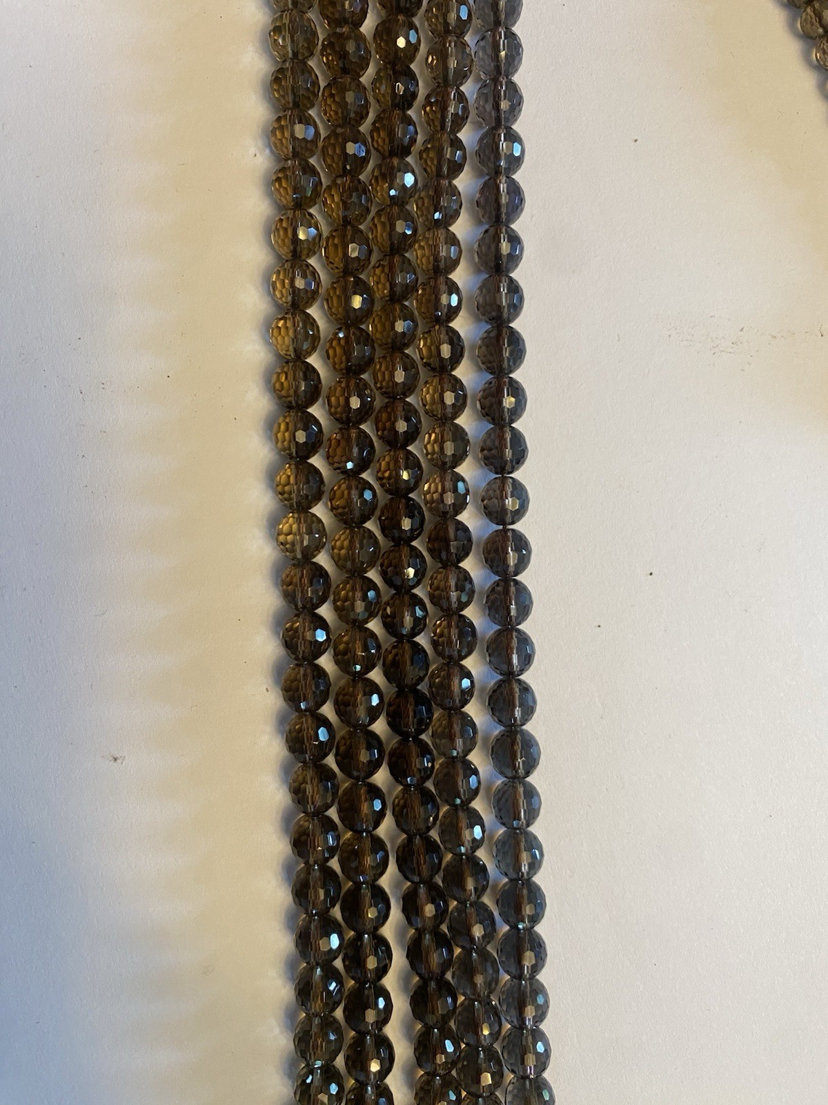 Natural Smoky Quartz Strand 15.5”