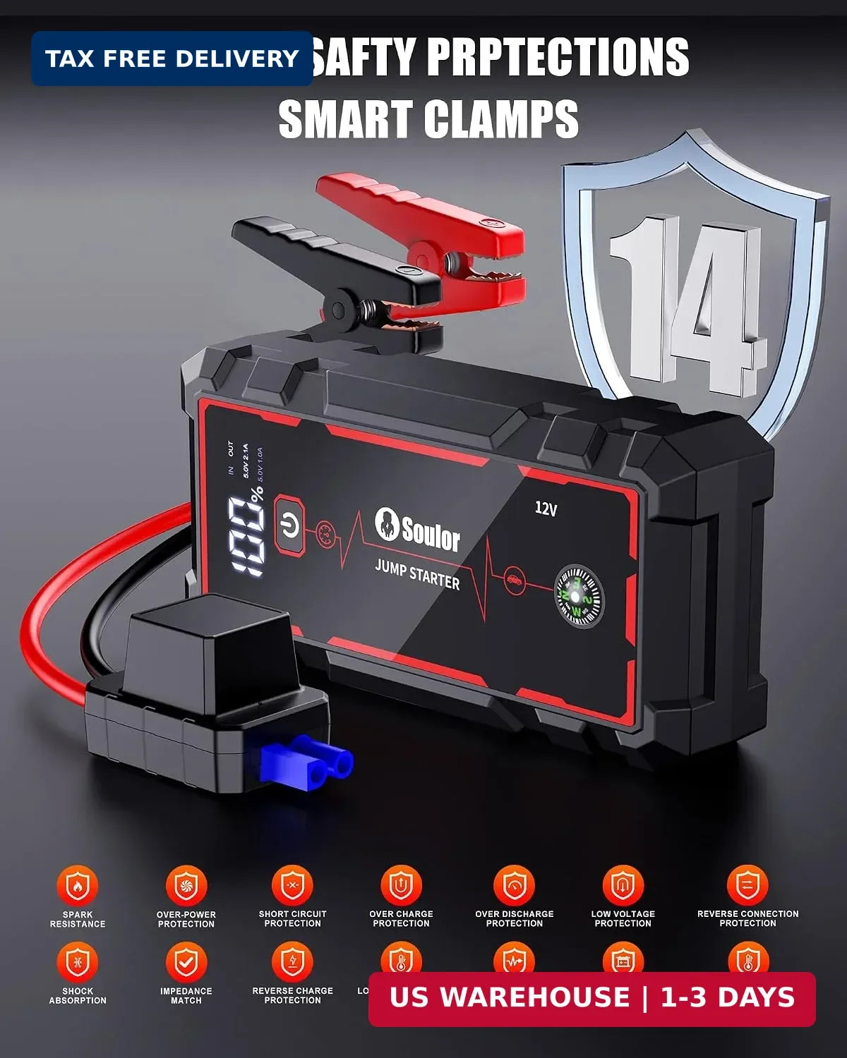 Jump Starter Battery Jumper Starter Portable Jump Box for Car Battery 5000A | Ca