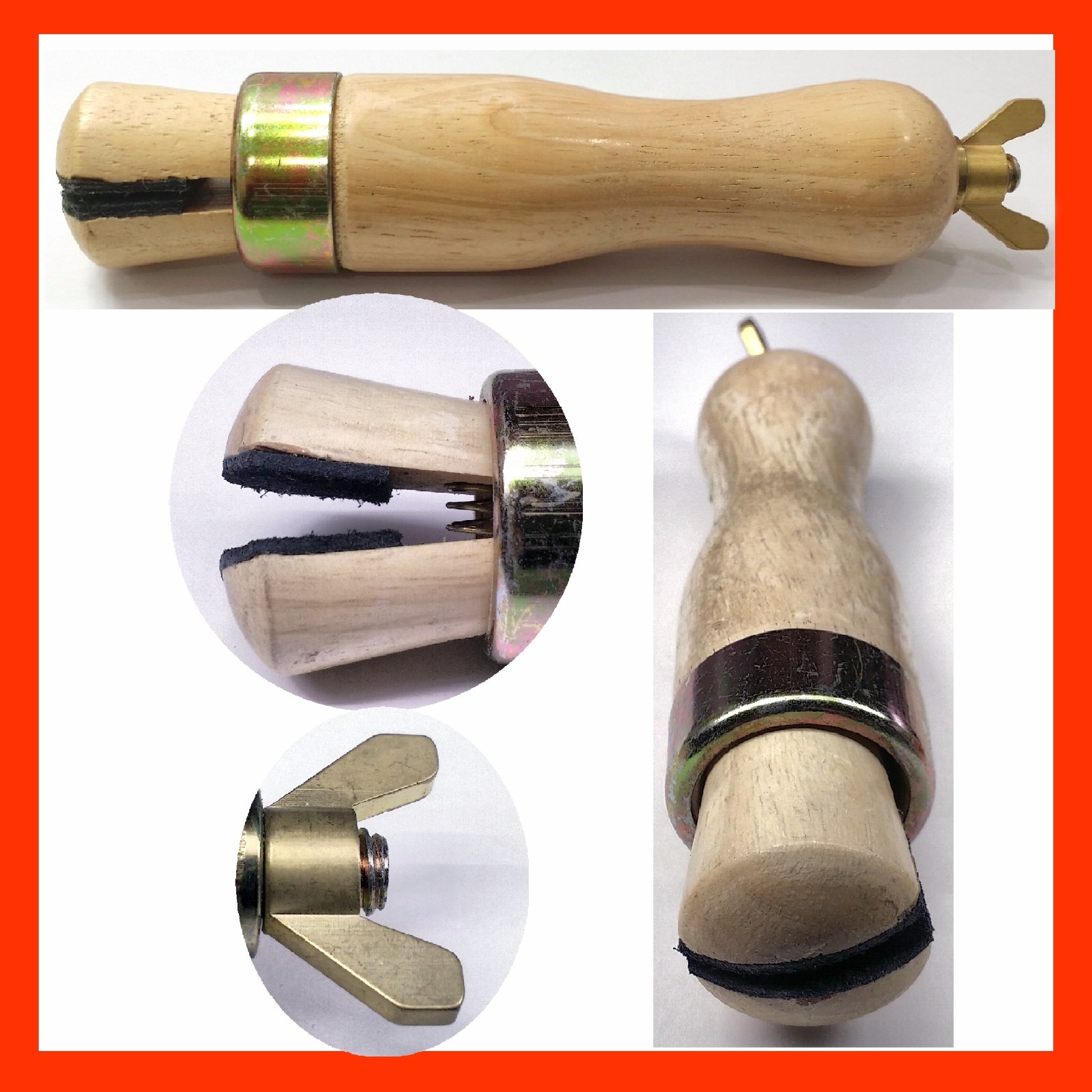 Parallel Wooden Ring Clamp Leather Jaws Jewelers Tool Holder Vise Stone Setting