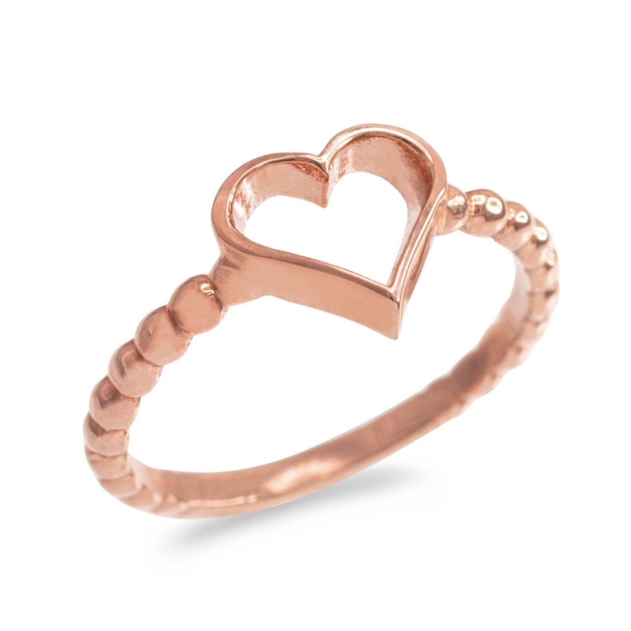 Gold Classic Open Heart Ring (Available in Yellow/Rose/White Gold)