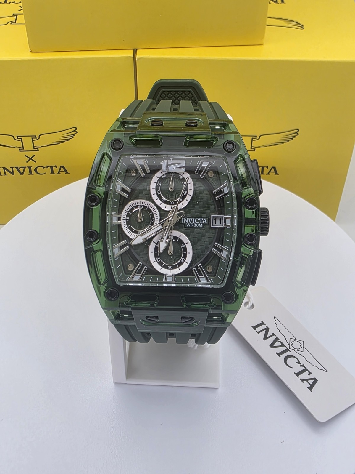 70144 – Invicta S1 Rally Allogrip Men 42mm Green Tone Case Green Metal Dial