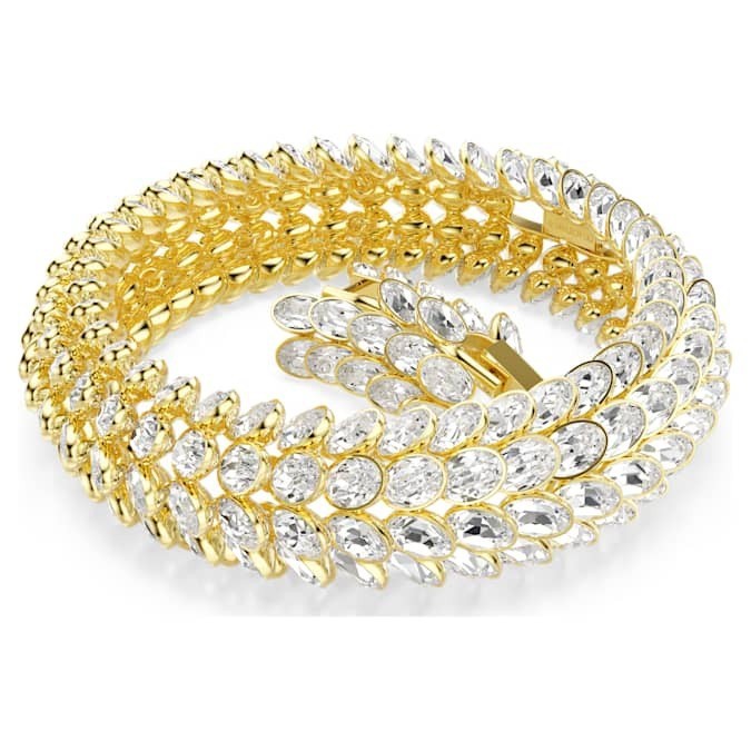 Swarovski Idyllia Bracelet Oval-cut, white, with a gold-plated finish