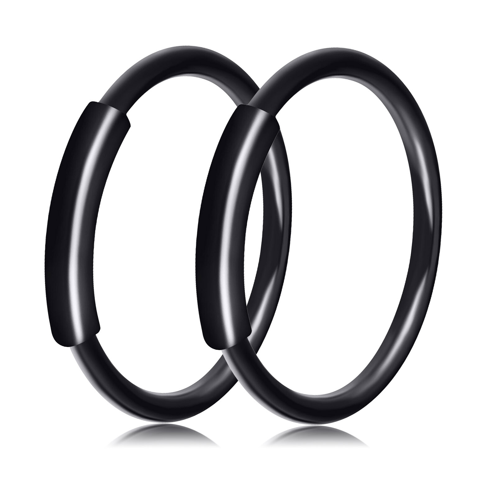 10pcs 20G C-Shaped Lip Nose Ring Hoop Ear Cartilage Stainless Steel Piercing Set