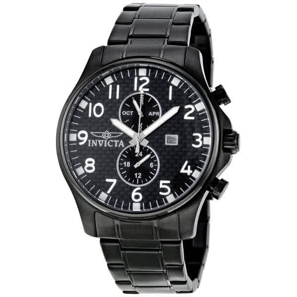 Invicta II Collection Black Dial Black Ion-Plated Men’s Watch 0383