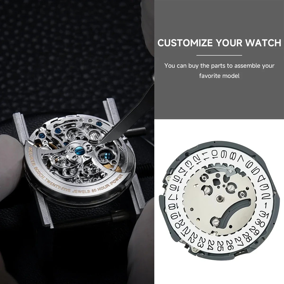 Genuine Seiko VK63A Chronograph Movement Japan VK63 Mecha-Quartz Watch Mod Kit