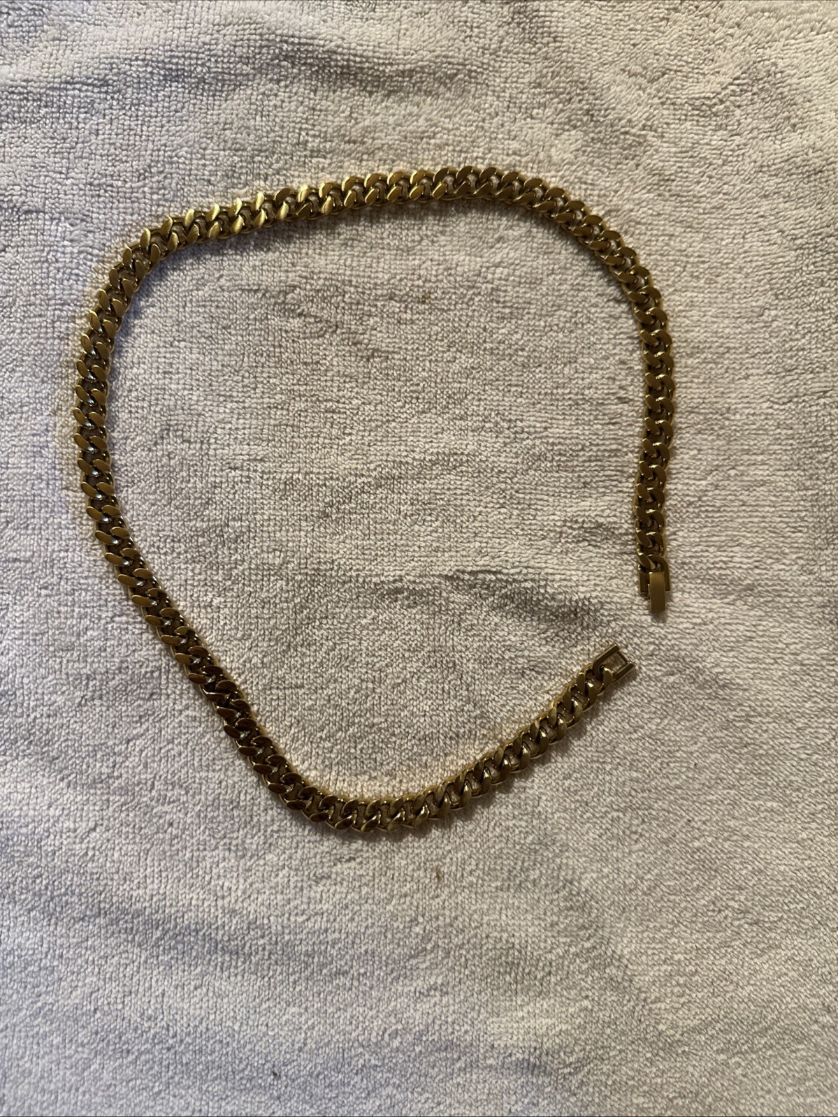 Evegfts! 18” Cuban necklace 3.5mm Yellow Gold 18k plated