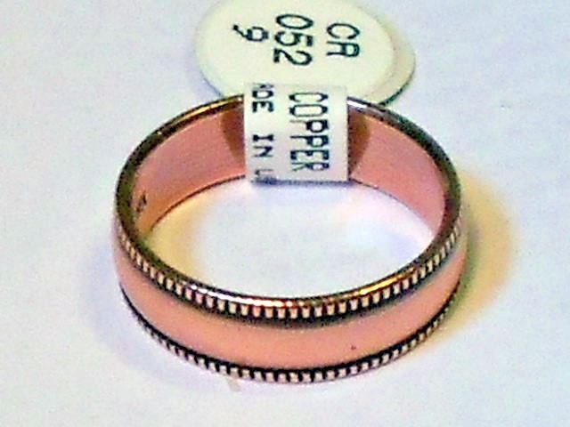 NEW Solid Copper Fluted edge Band Ring sizes 6 thru 13 Pain Relief Folk Lore