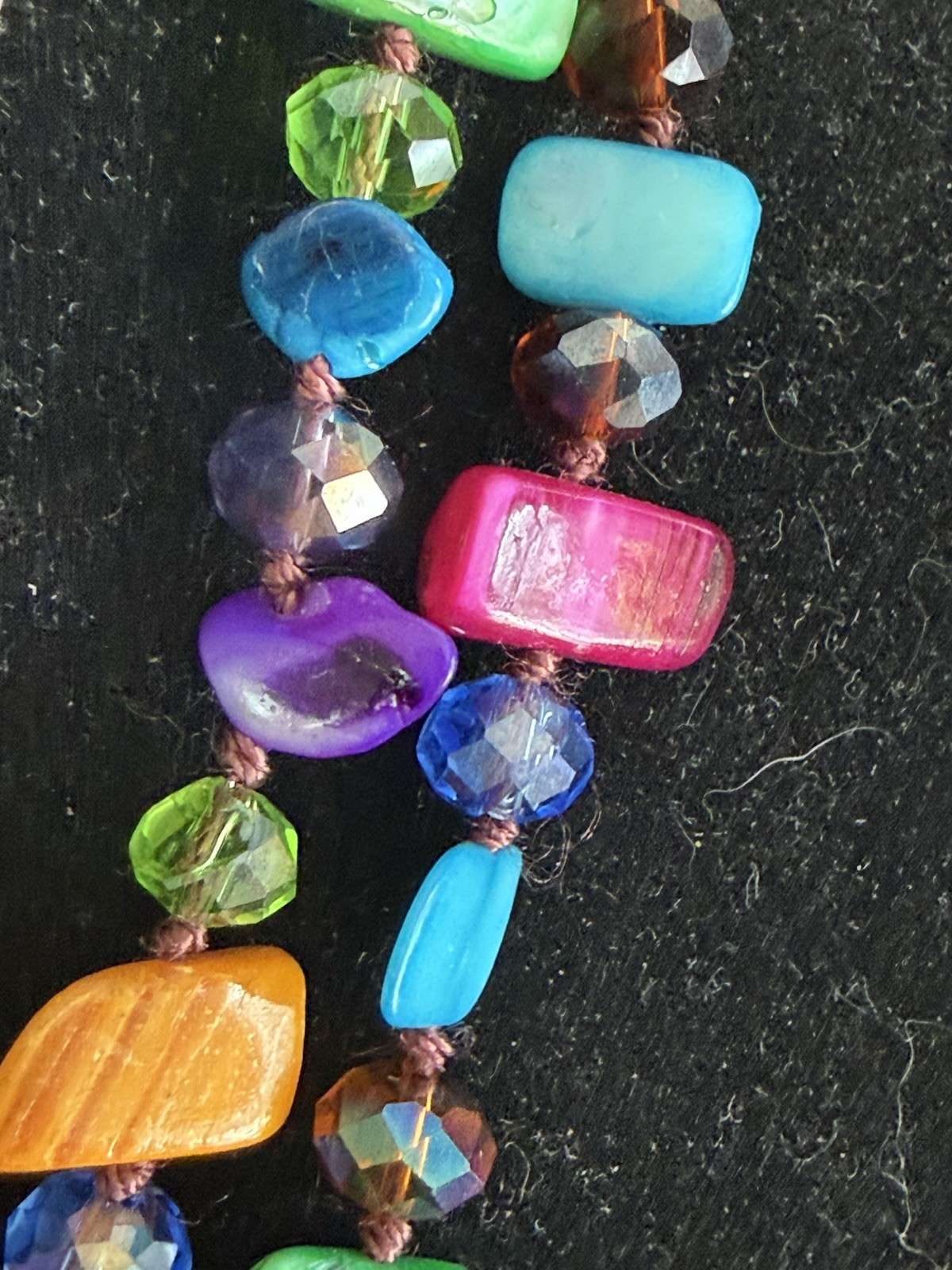 Endless Shell Chips Necklace Multi Colour No Closure