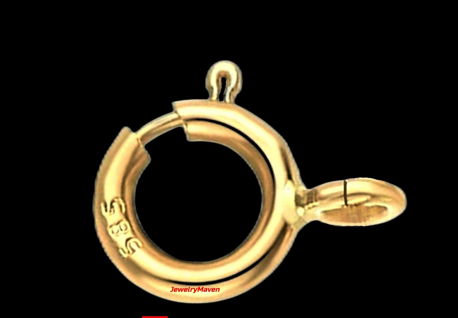 6mm STANDARD WEIGHT 14k Yellow Gold 5.9mm Spring Ring Clasp OPEN Jump Ring Italy