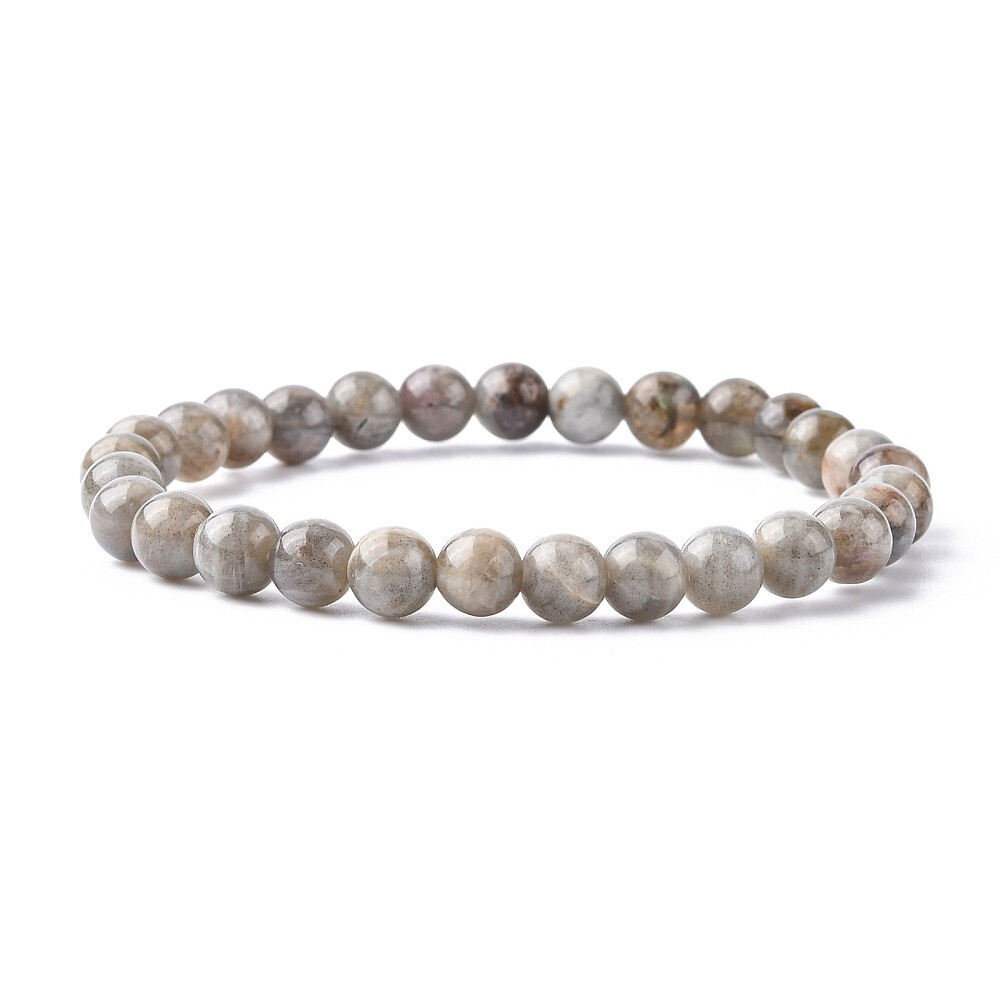 Natural Labradorite Stone Beaded Bracelet Gemstone Crystal Stretch 6mm 10mm T37