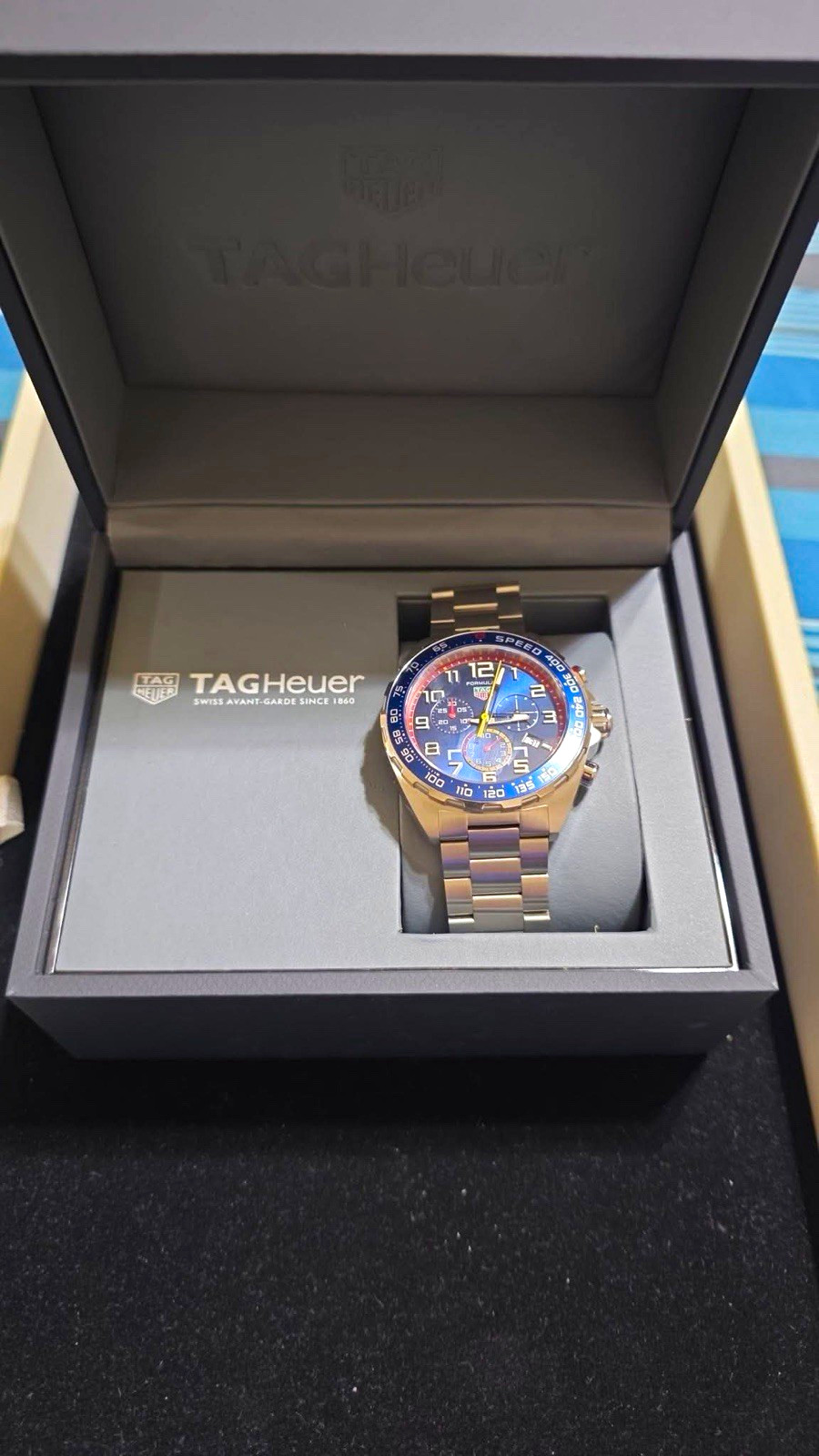 TAG Heuer Formula 1 Quartz Chronograph Blue Dial Steel Bracelet 44mm 200m