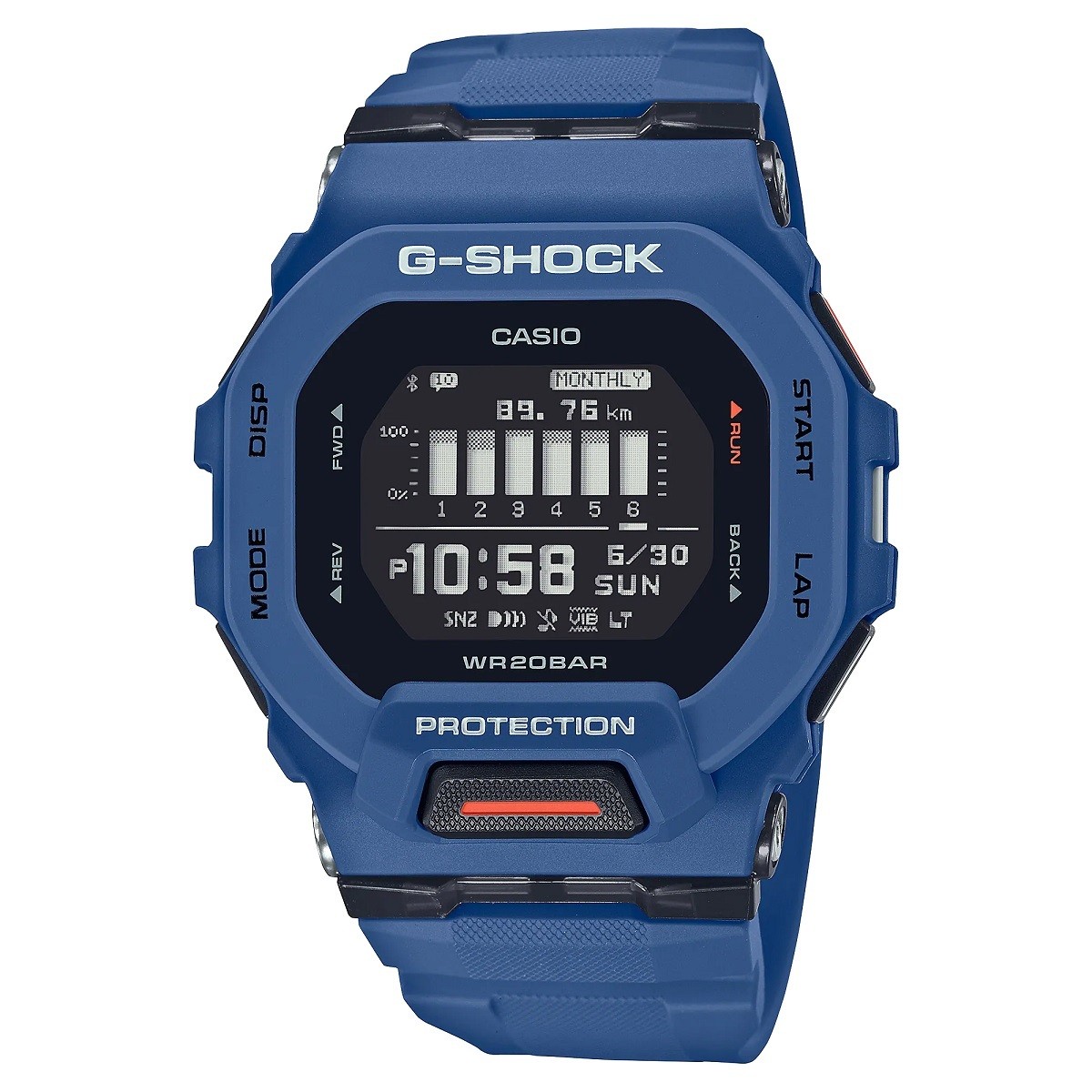 CASIO G SHOCK G SQUAD Smartphone Link Bluetooth Communication GBD 200 2 Blue Men