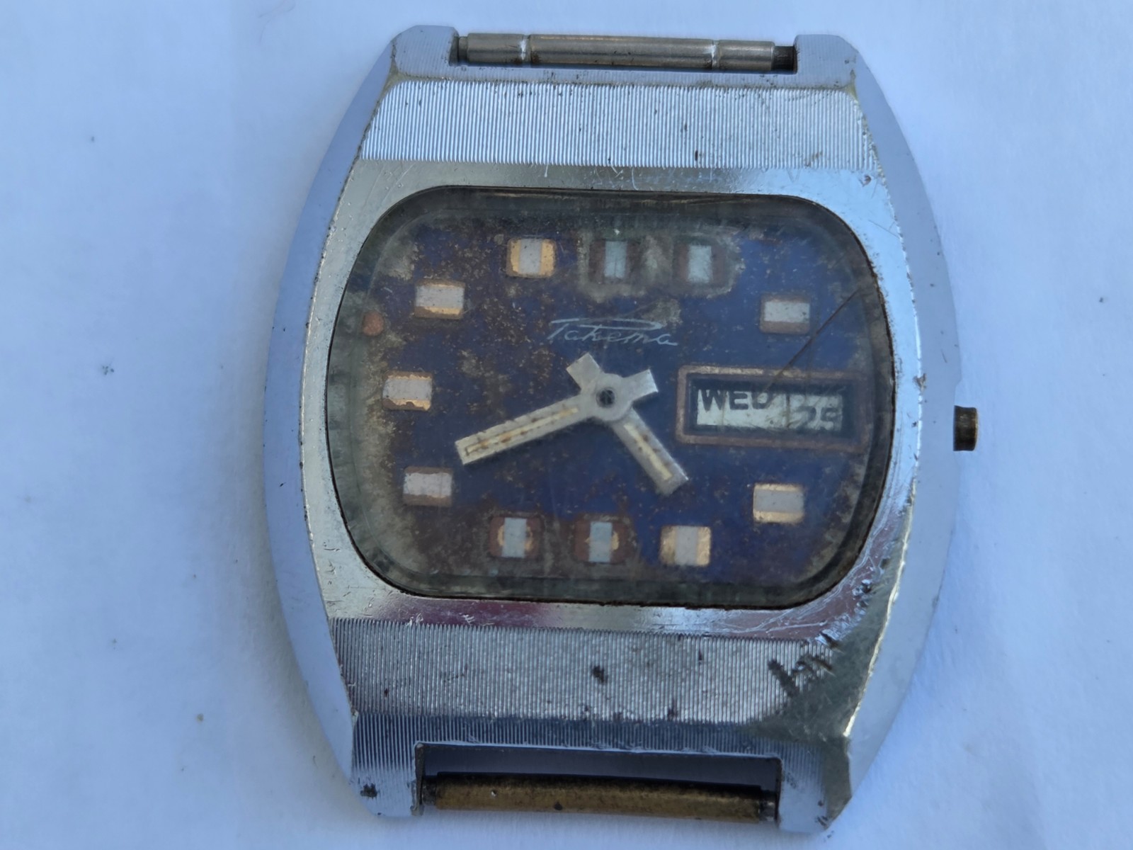 Russian Wristwatch Watch Raketa , Rocket . Made in USSR . Not working for parts.