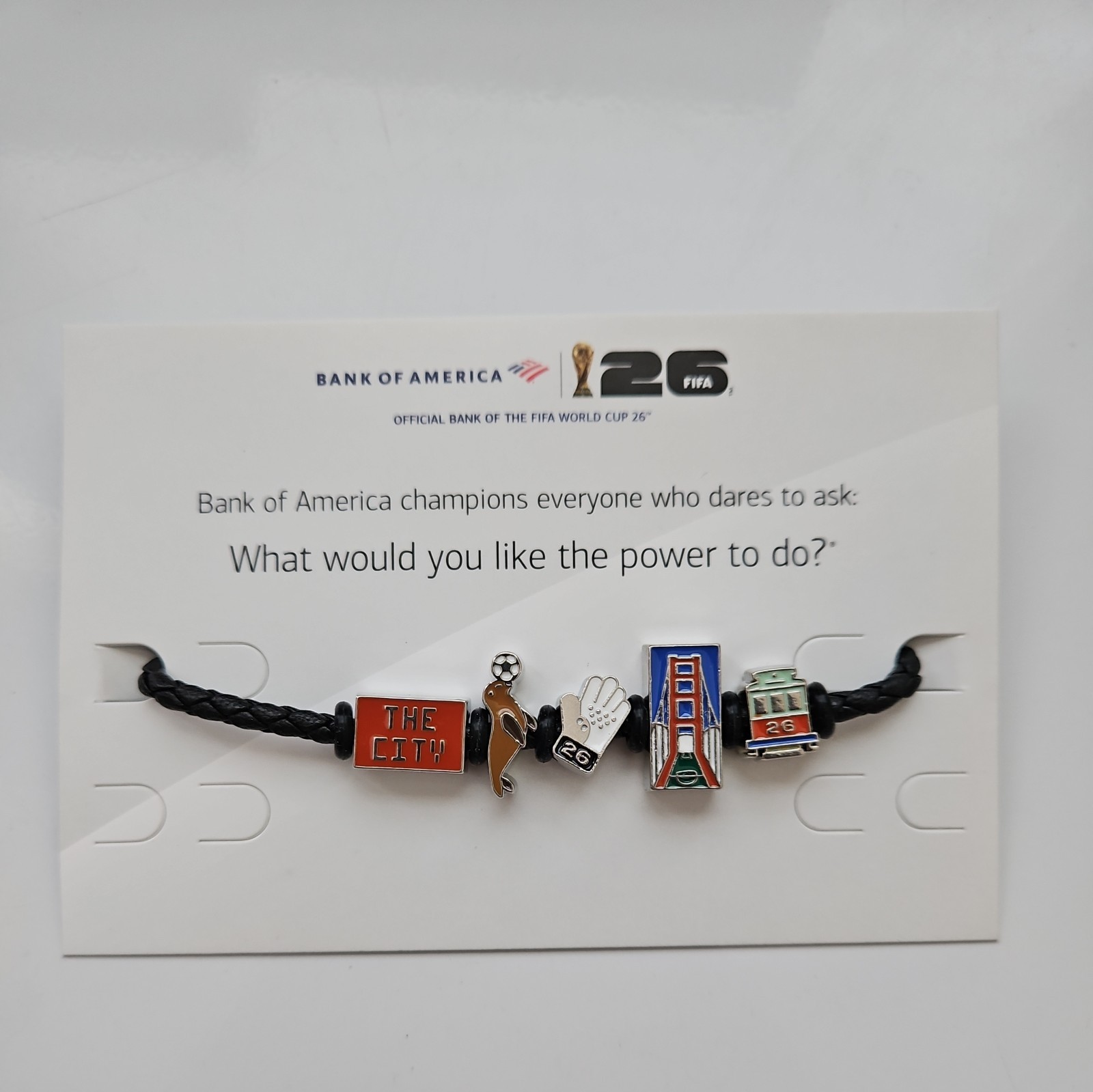 FIFA World Cup 2026 BOFA Bank of America San Francisco Charm Bracelet