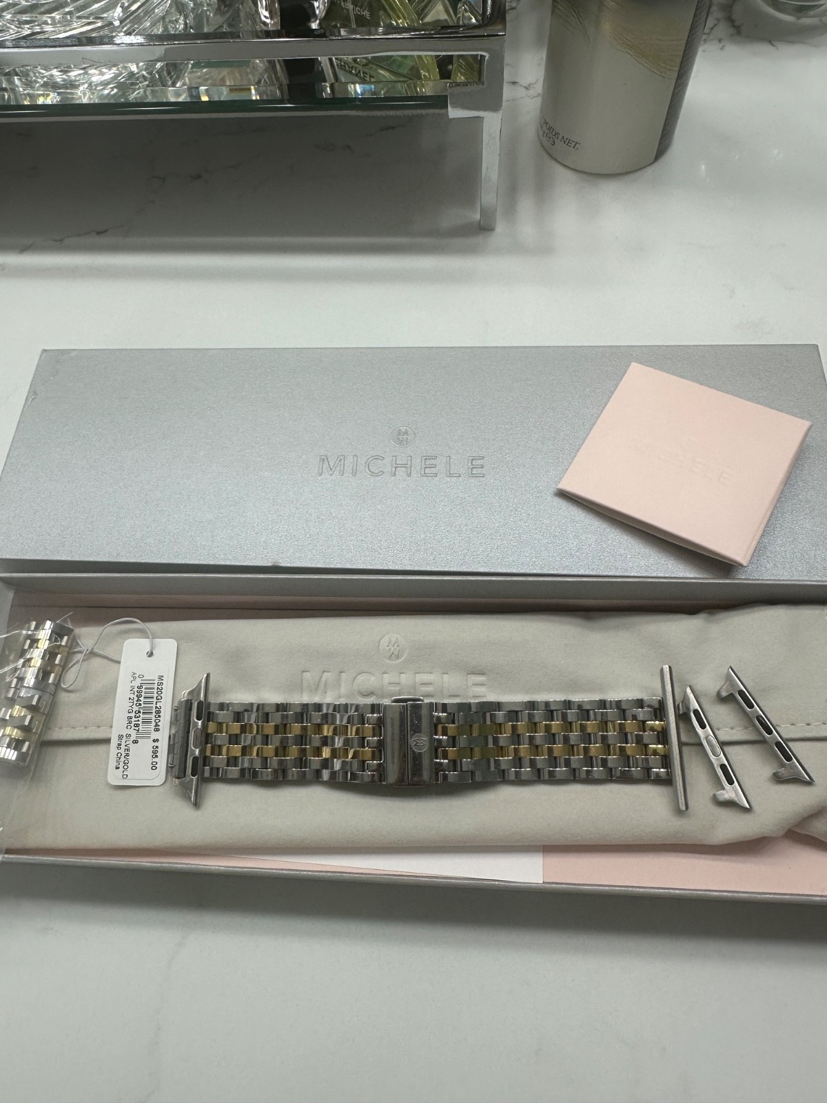 MICHELE Two-Tone 18K Gold-Plated Bracelet Band for Apple watch