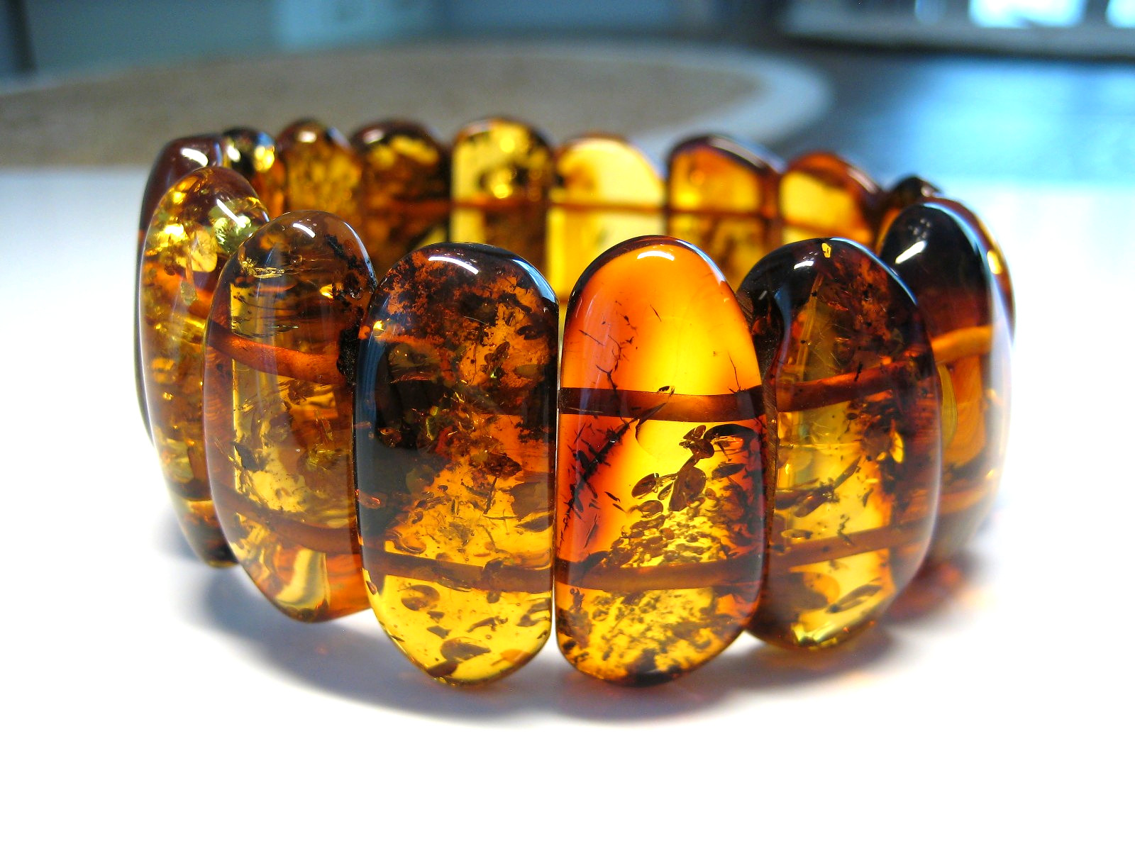 Genuine Massive Huge Cognac Amber Baltic Amber Bracelet 40 gr 7.5-8 in !!!