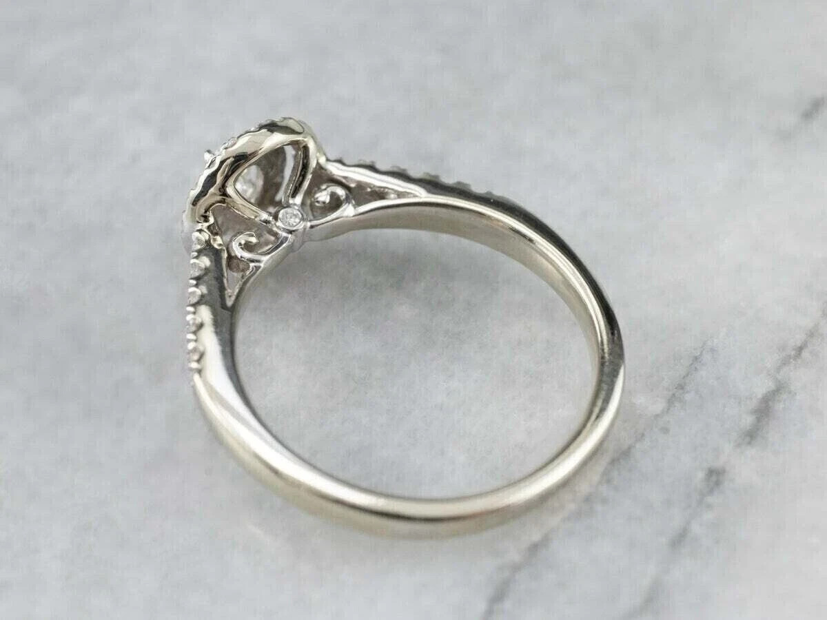 2.00Ct Oval Cut Lab Created Diamond Women Engagement Ring 14k White Gold Plated