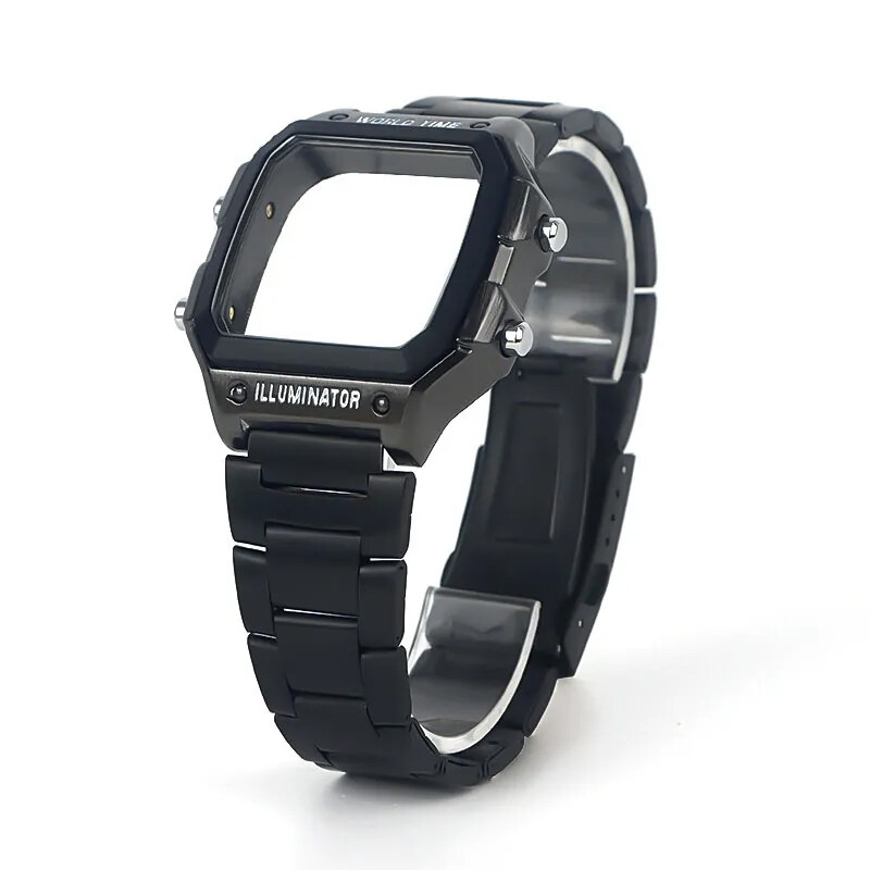Stainless steel shell+metal strap suitable for Casio AE1200 AE1300 modification-