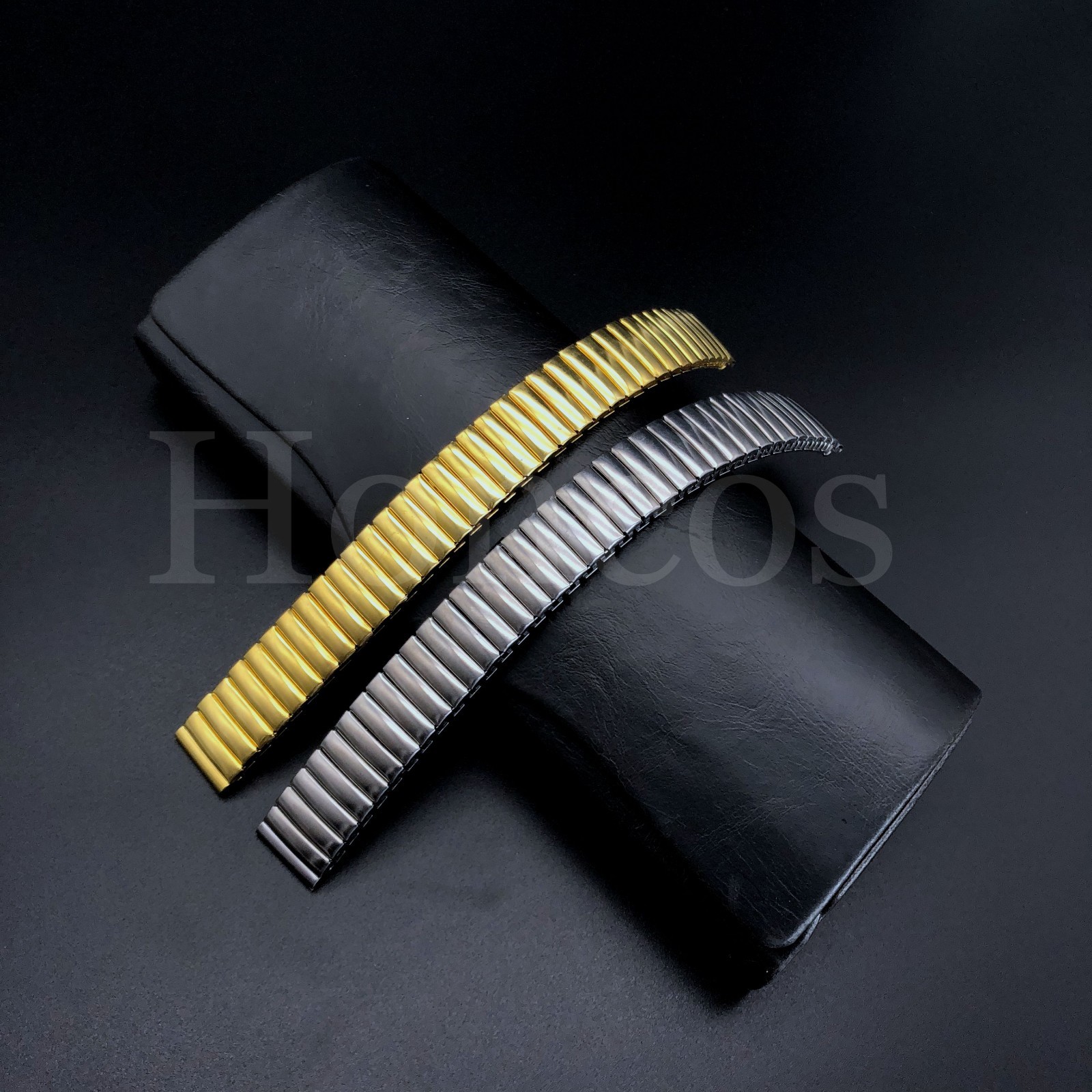 12 – 22 MM Stretch Expansion Stainless Steel Watch Band Strap Bracelet Gold USA