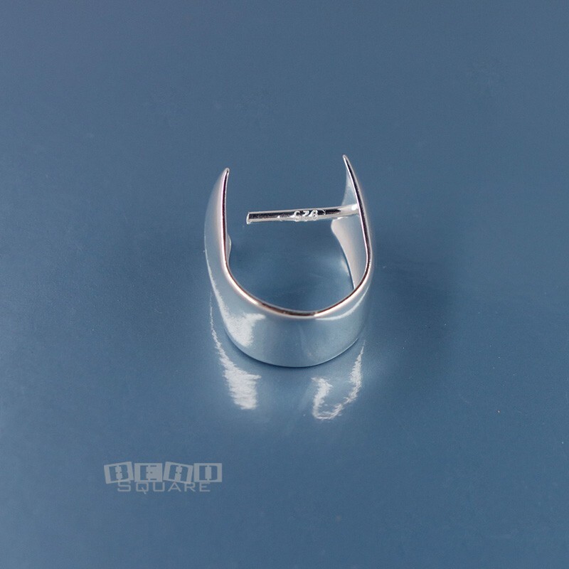 Sterling Silver Simplicity Smooth Pendant Pinch Bail Connector 15 mm #33486