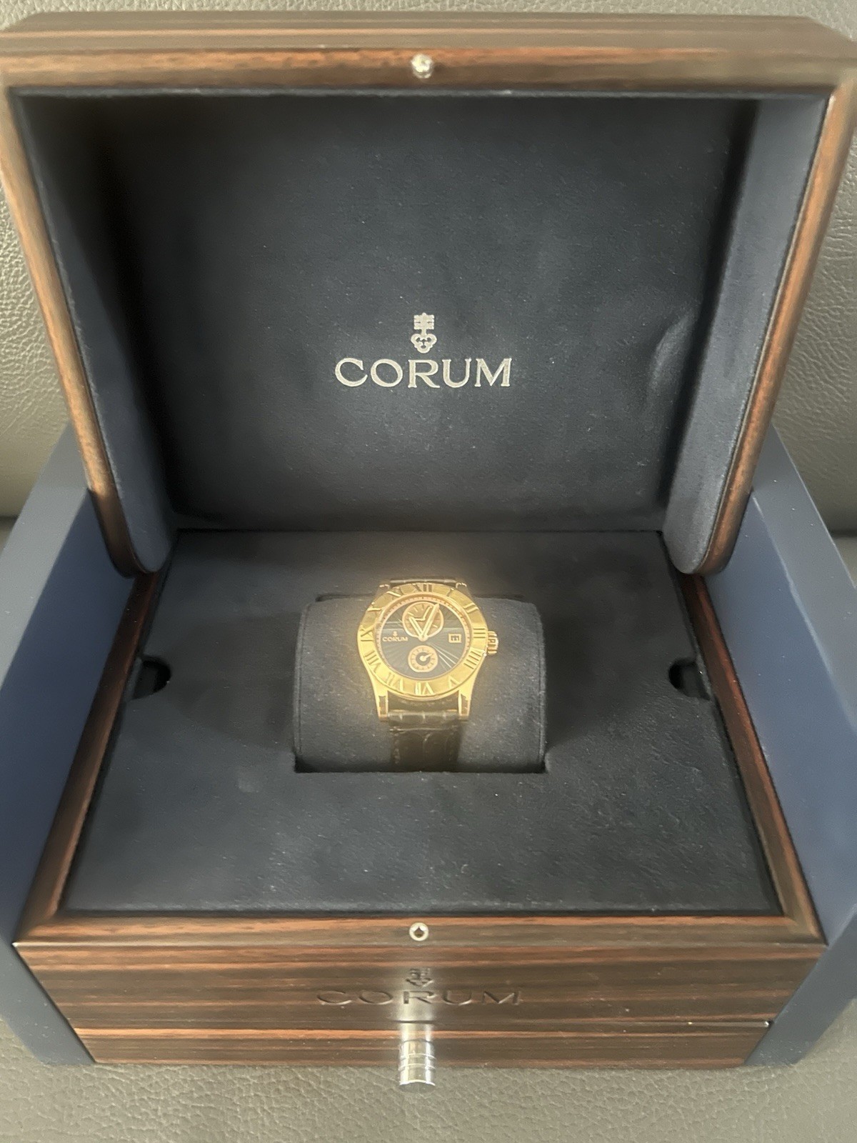 Authentic Corum 18k Rosegold Romvlvs Dual Time Men’s Watch w/Box and Warranty