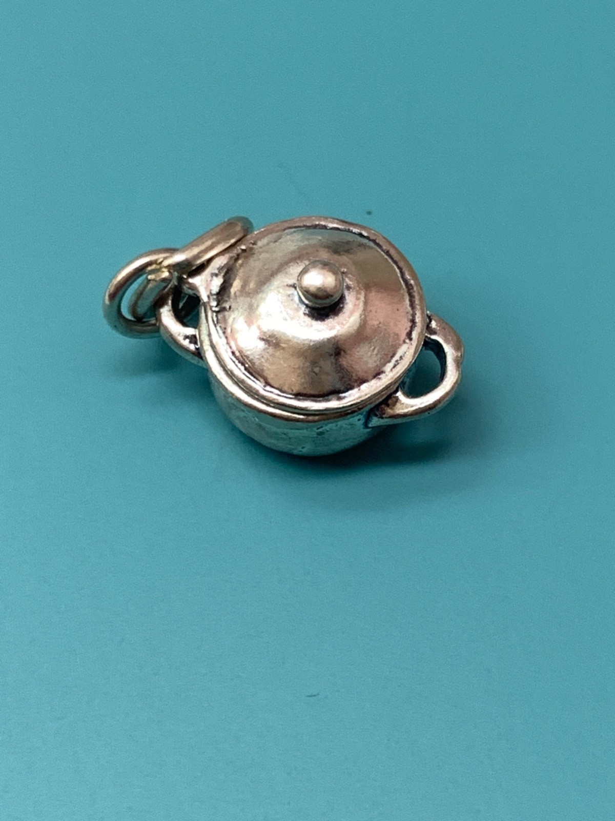 .925 Cooking Pot and Lid Sterling Silver Jewelry Charm #chef #cook