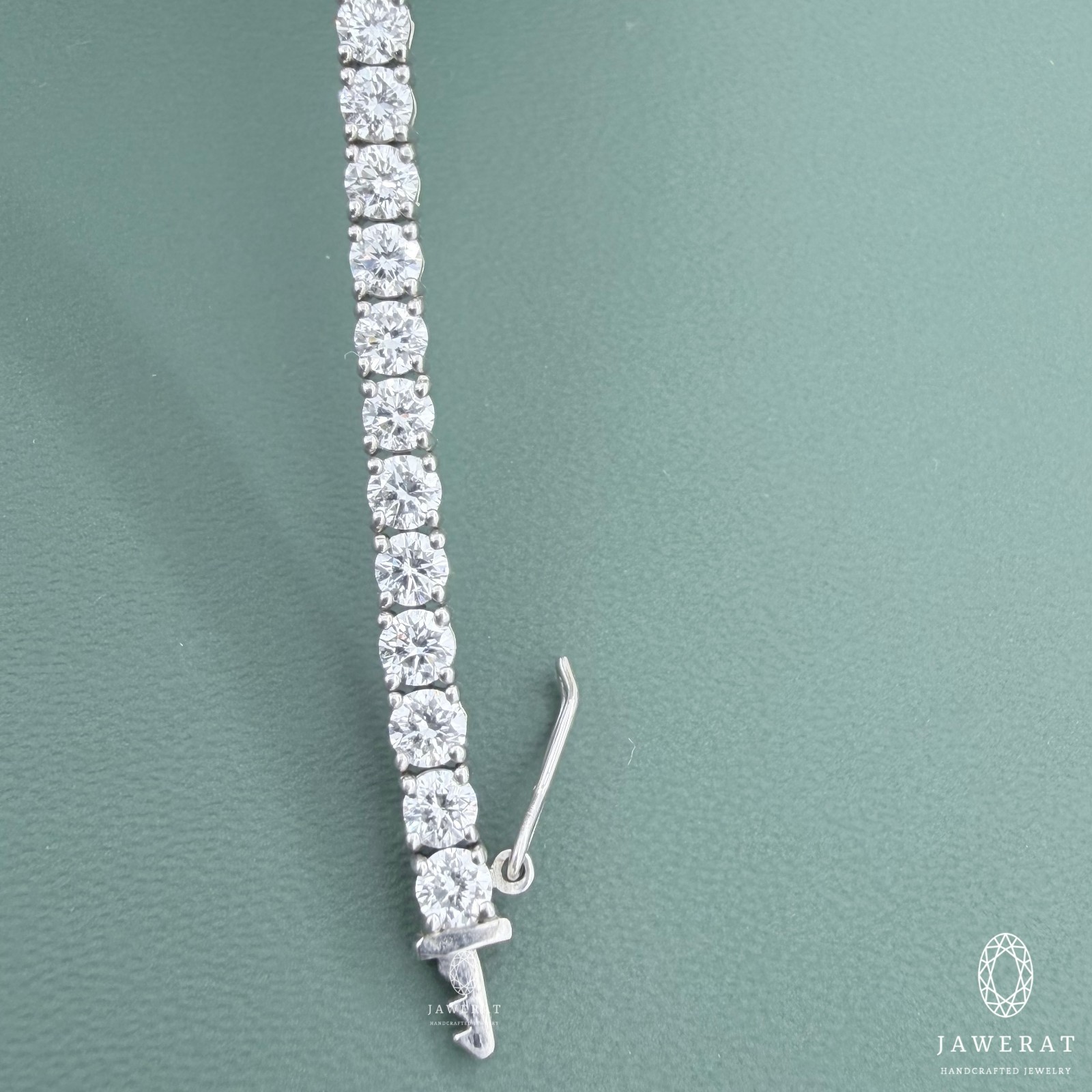 3mm Round Moissanite Tennis Bracelet, Four Prong Setting, Bridal Wedding Jewelry