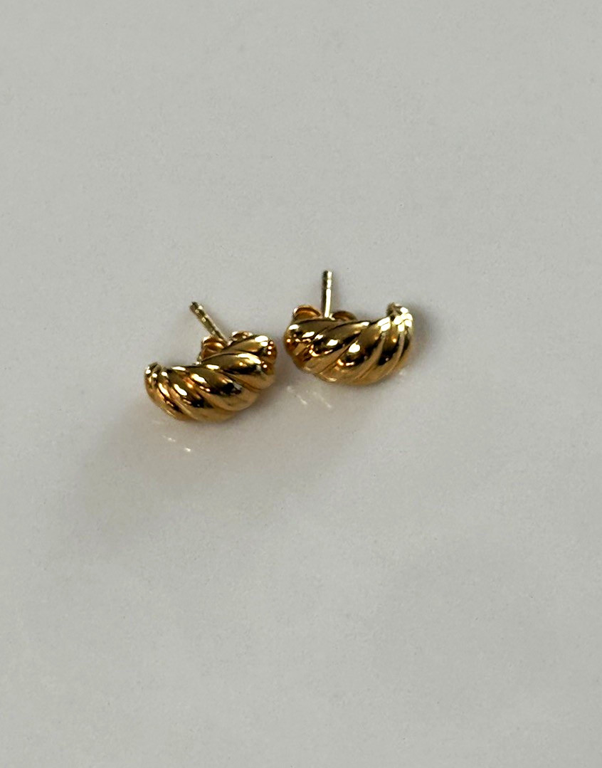 Mejuri Puffy Charlotte Hoops Earrings 18K Gold Vermeil on Sterling Silver