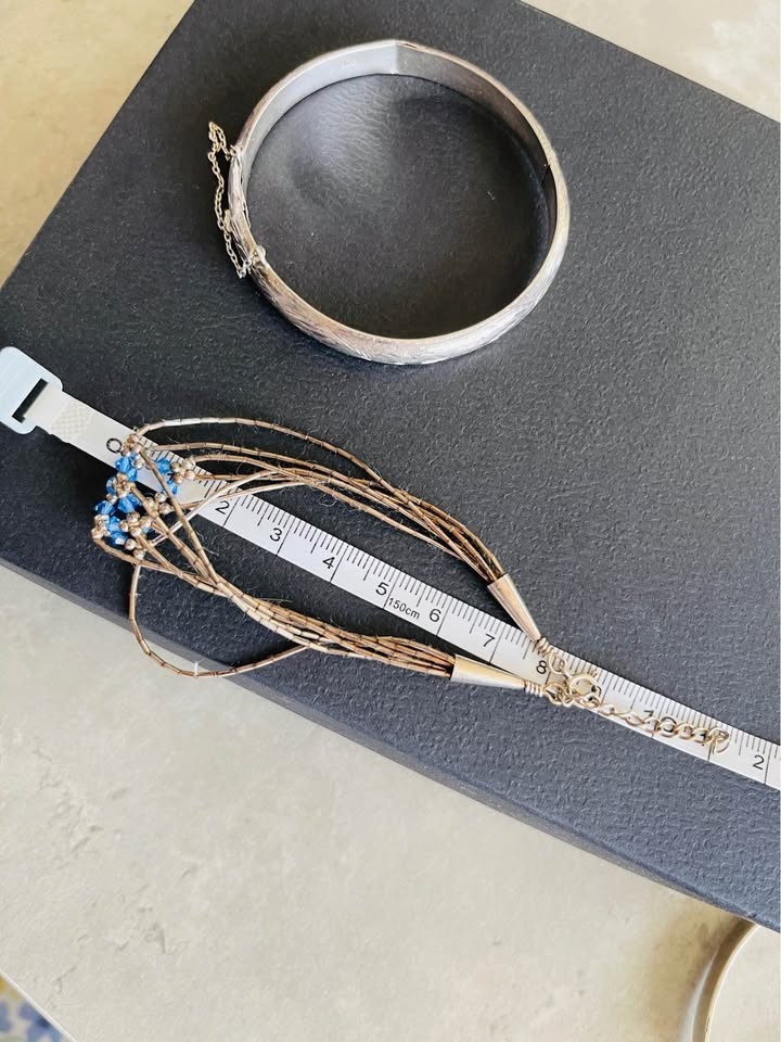 Two 925 sliver bangle/bracelets