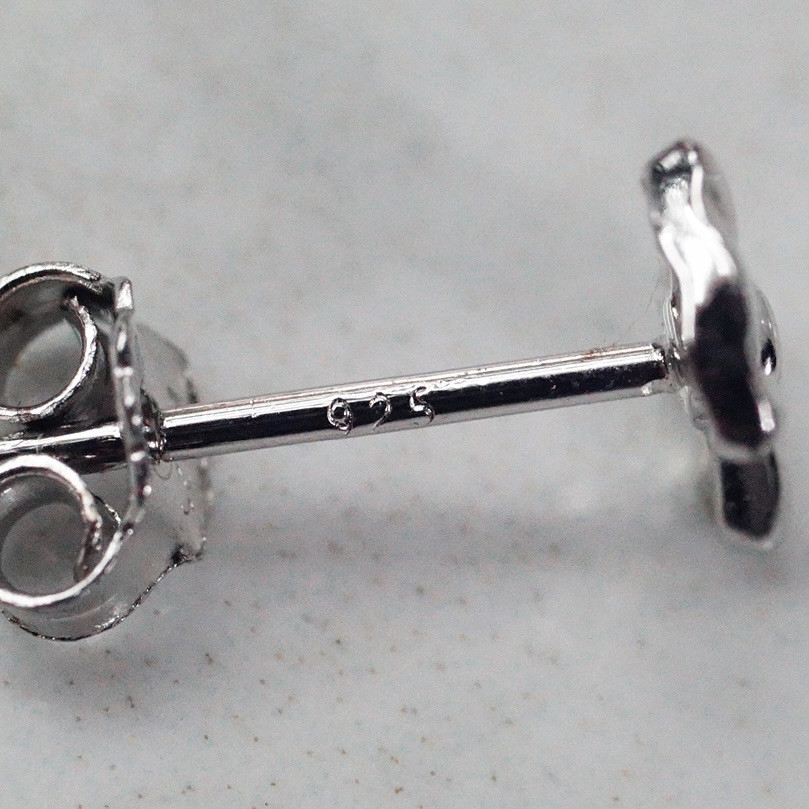 Sterling Silver Bowtie Post Stud Earrings 4.5 mm x 7 mm 0.65 g