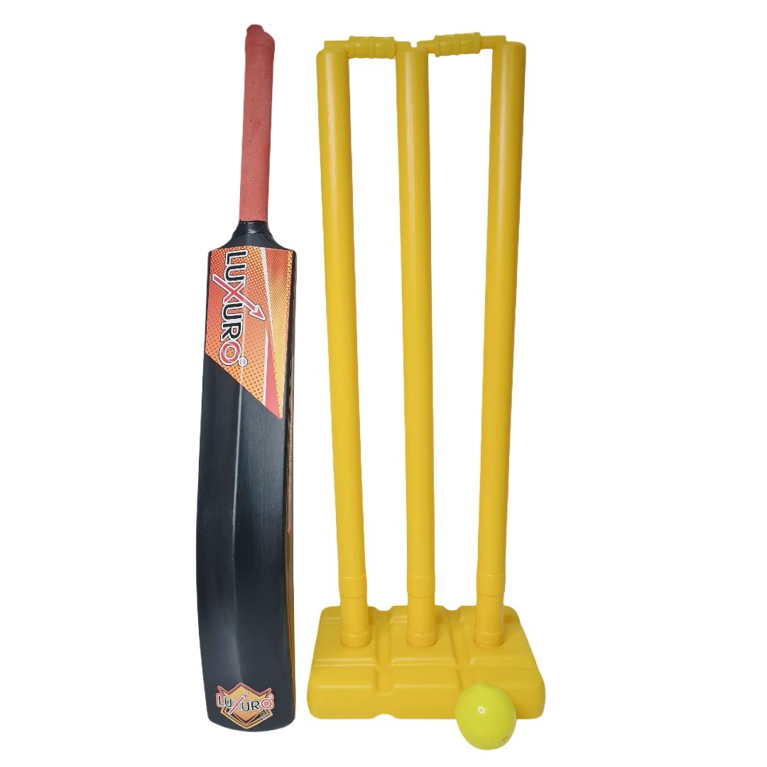 Cricket Bat Set | Platic Cricket Bat with Ball and Stumps Kids & Adults Cricket