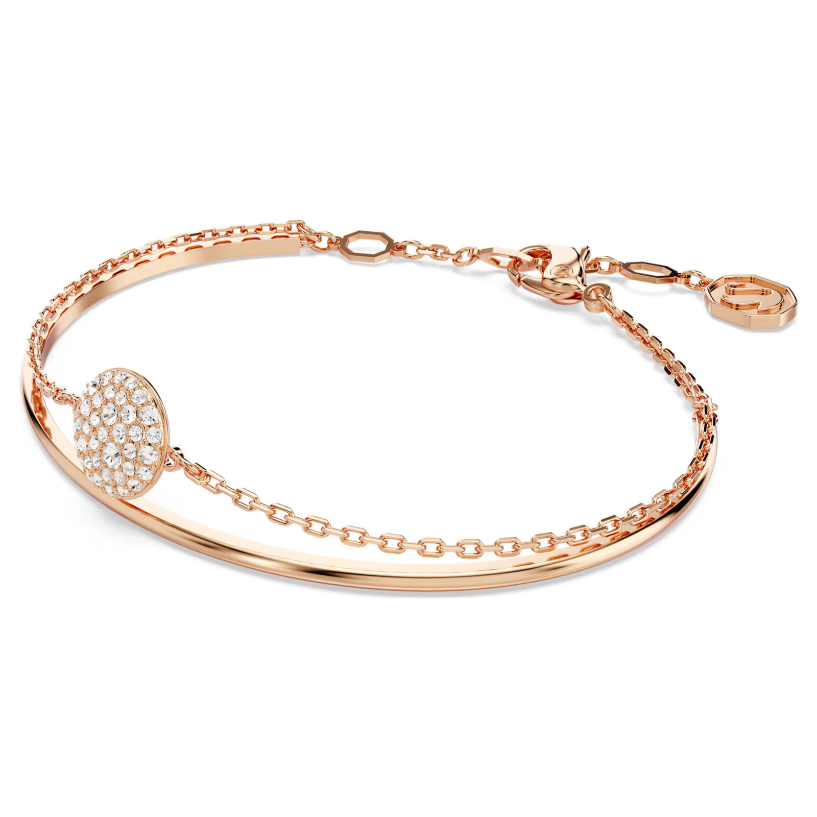 Sublima White Rose Gold Tone Plated Bangle New