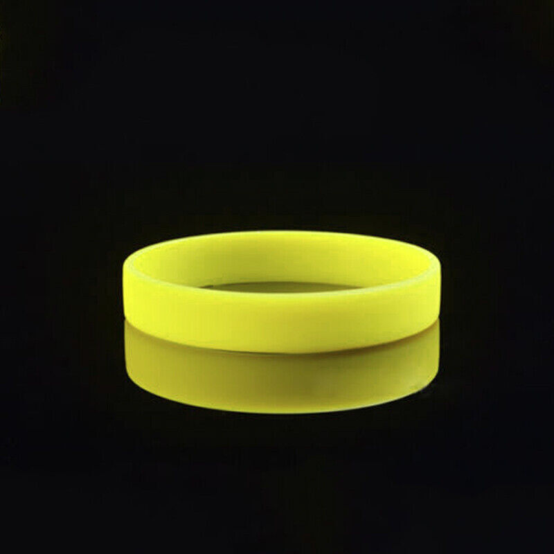 10 Pcs Silicone Rubber Bracelet Solid Wristband, Blank Rubber Band, Multicolor