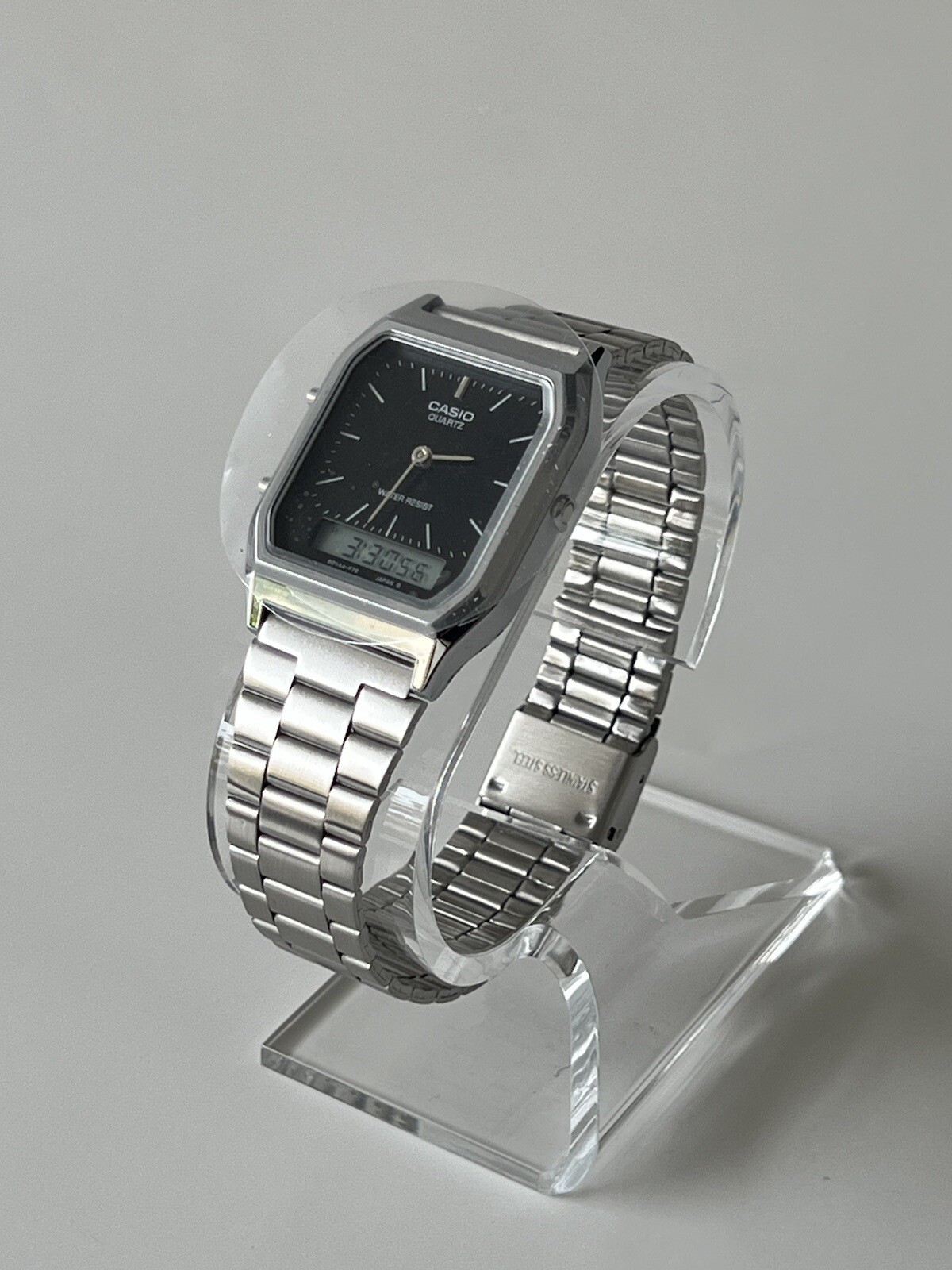 without tags Casio Collection Unisex Adult Black Dial Analog Digital Wa G2U