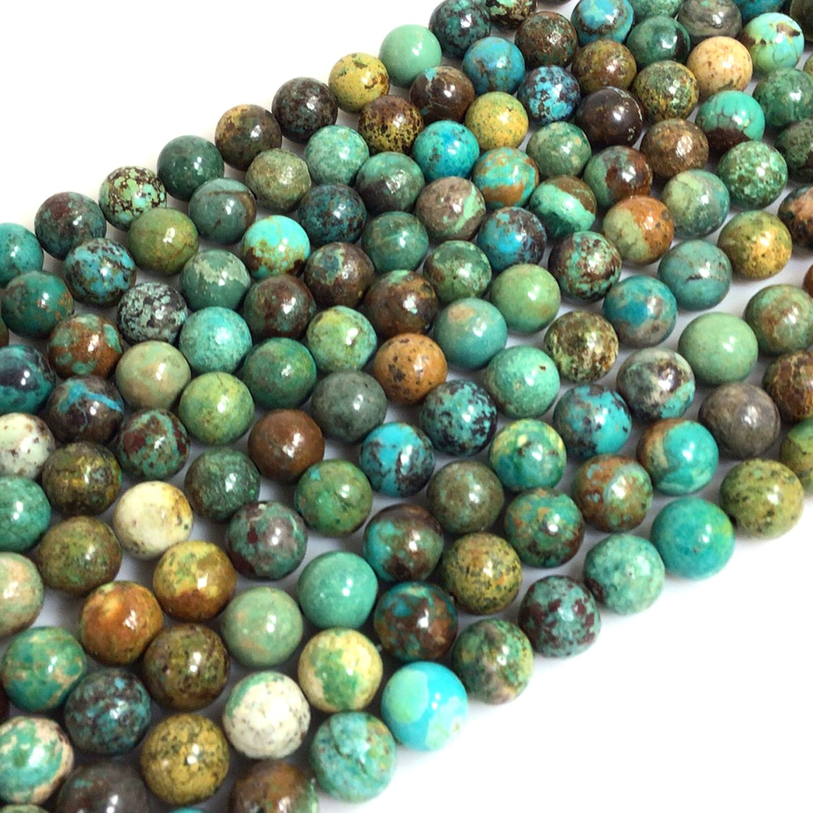 Grade AAA Natural Turquoise Round Loose Bead 15″ strand 4mm 6mm 8mm 10mm 12mm
