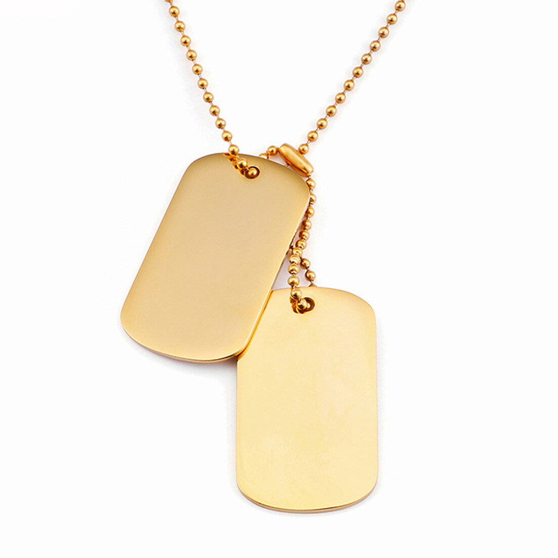 Stainless Steel Double Dog Tag Military Pendant Necklace Birthday Christmas Gift