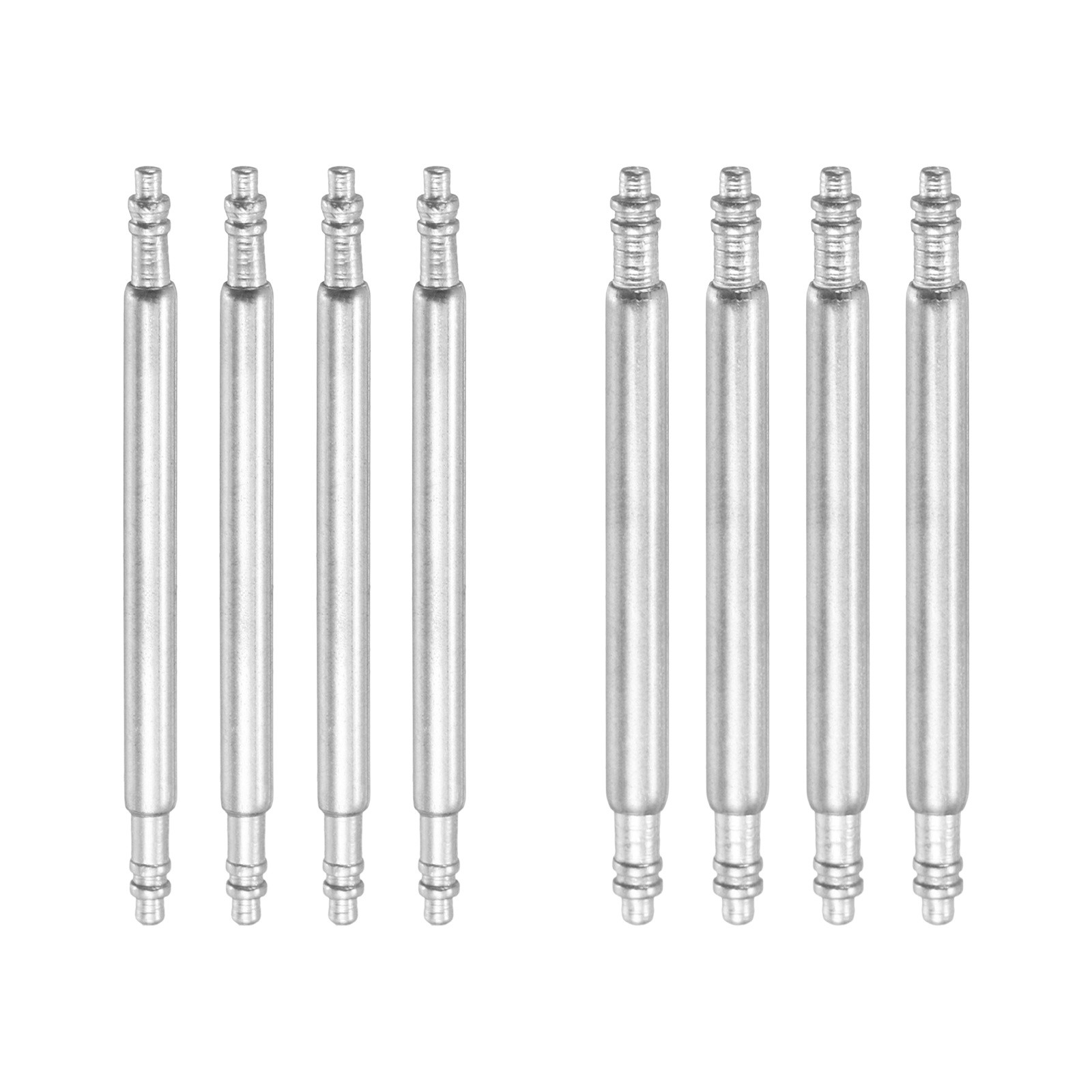8pcs 19mm Watch Spring Bar Pins 1.5mm+1.8mm Diameter Stainless Steel Band Pins