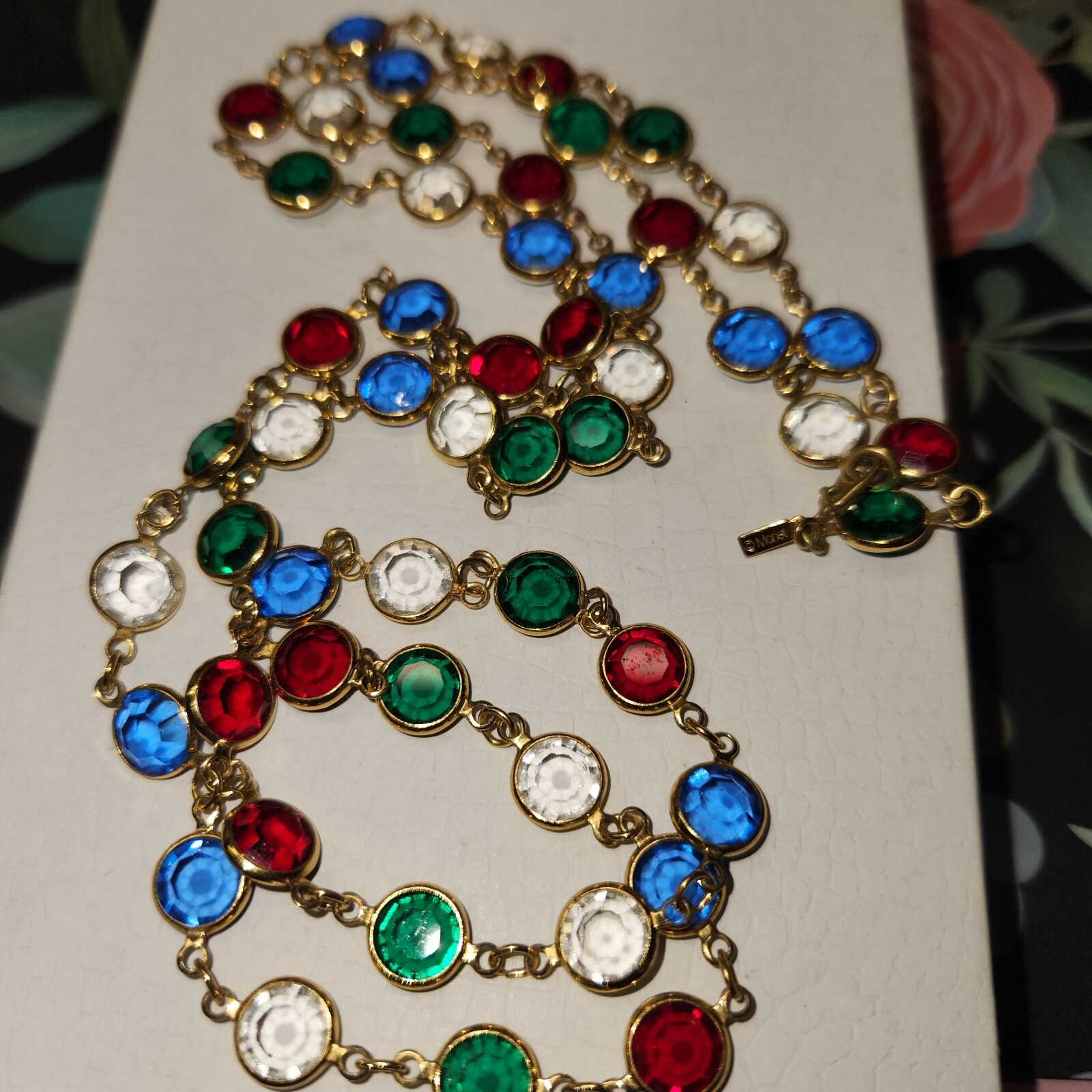 #2342, SIGNED MONET, 1960’s NECKLACE 34″INCHES