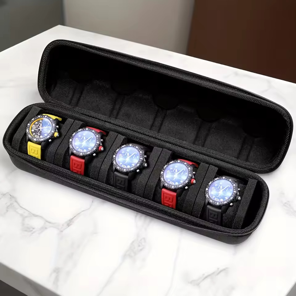 5 Slot Watch Case Hard Shell Travel Organizer Storage Box Bag Pouch Smartwatch