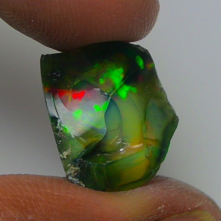 Blue Opal Rough 6.80 Carats, Smoked Ethiopian Welo Opal Rough, Fire Opal Raw